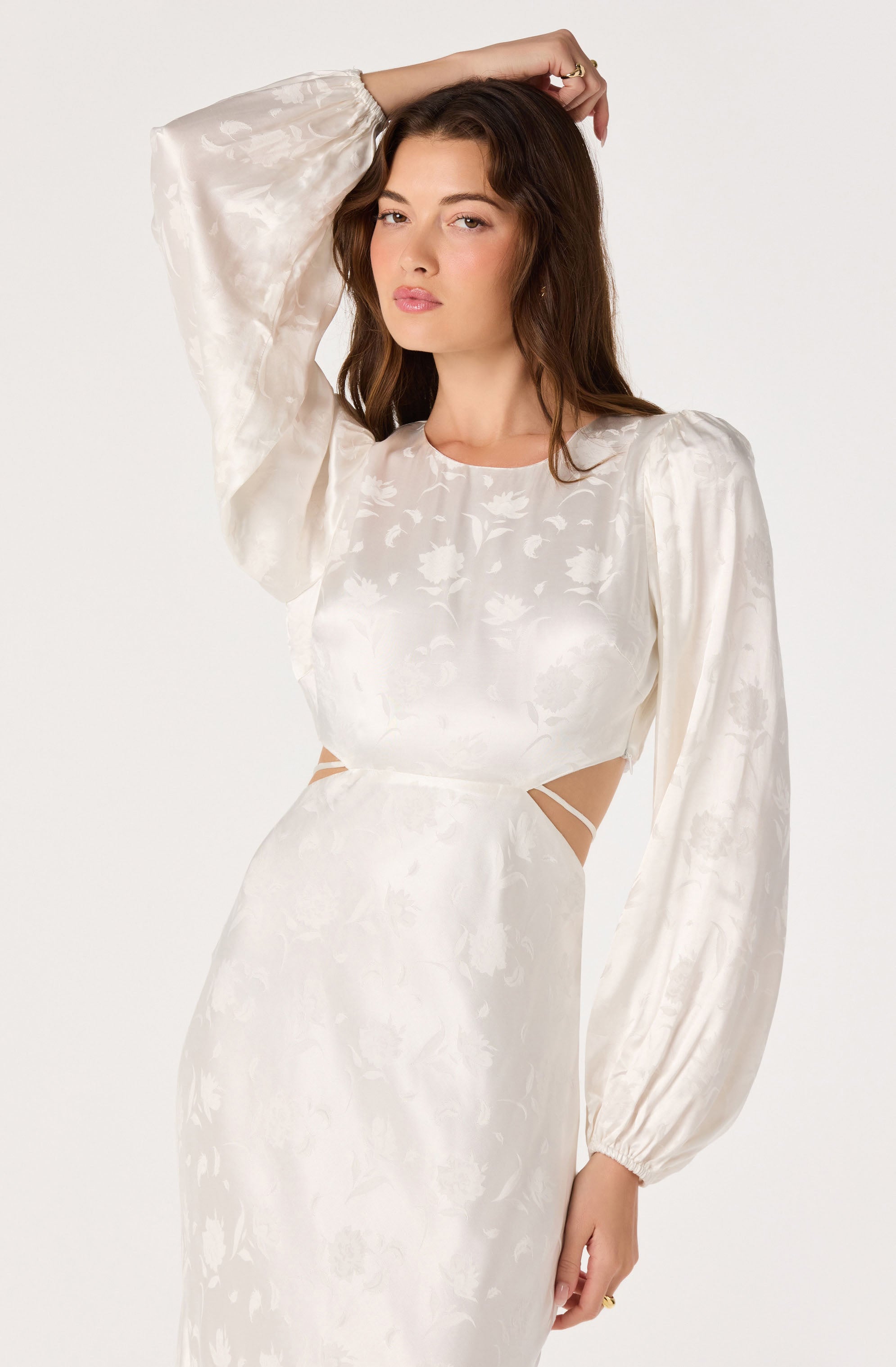 Quinn Floral Jacquard Maxi Dress