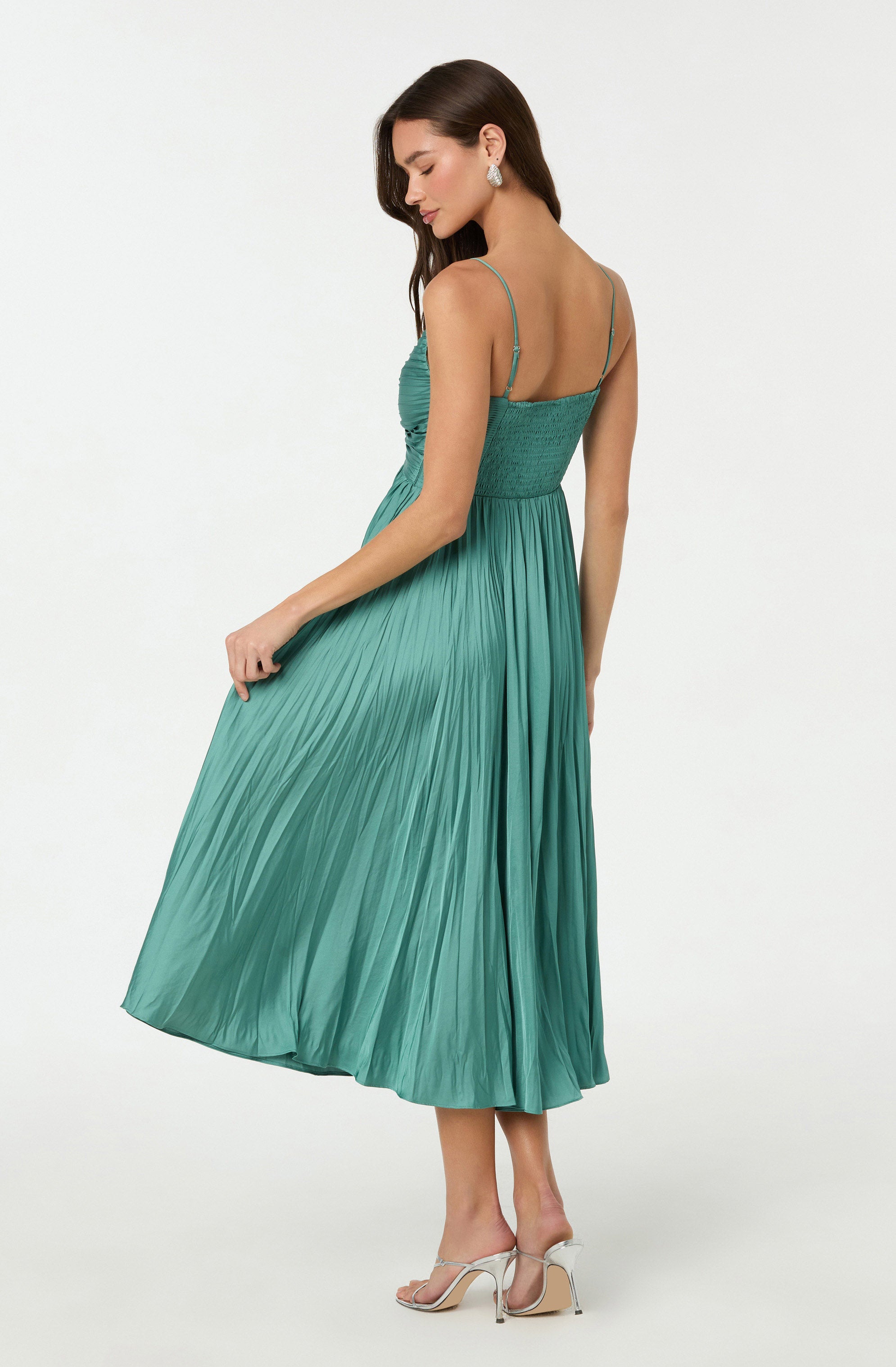 Maeve Pleated Midi Dress