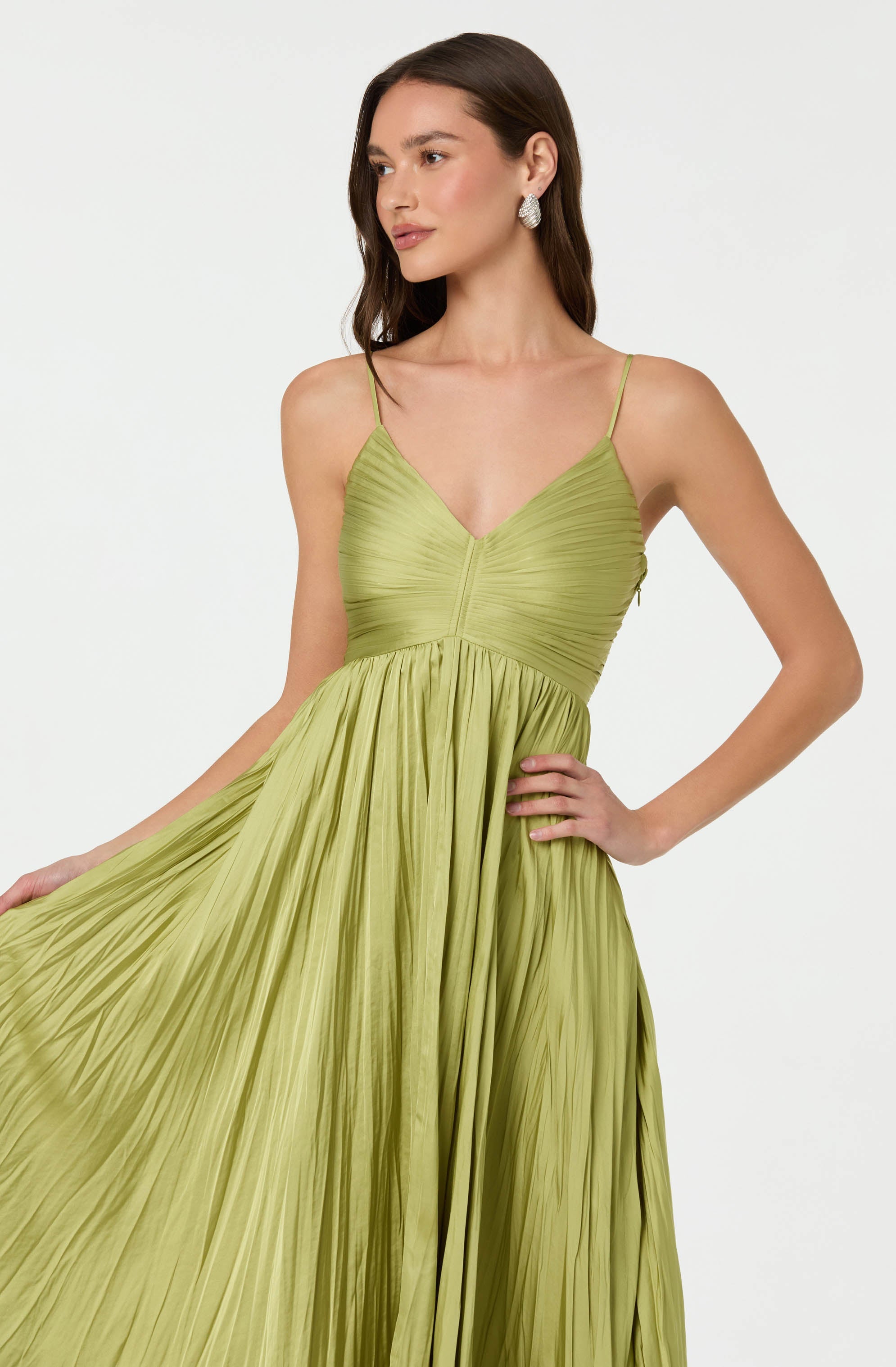 Maeve Pleated Midi Dress