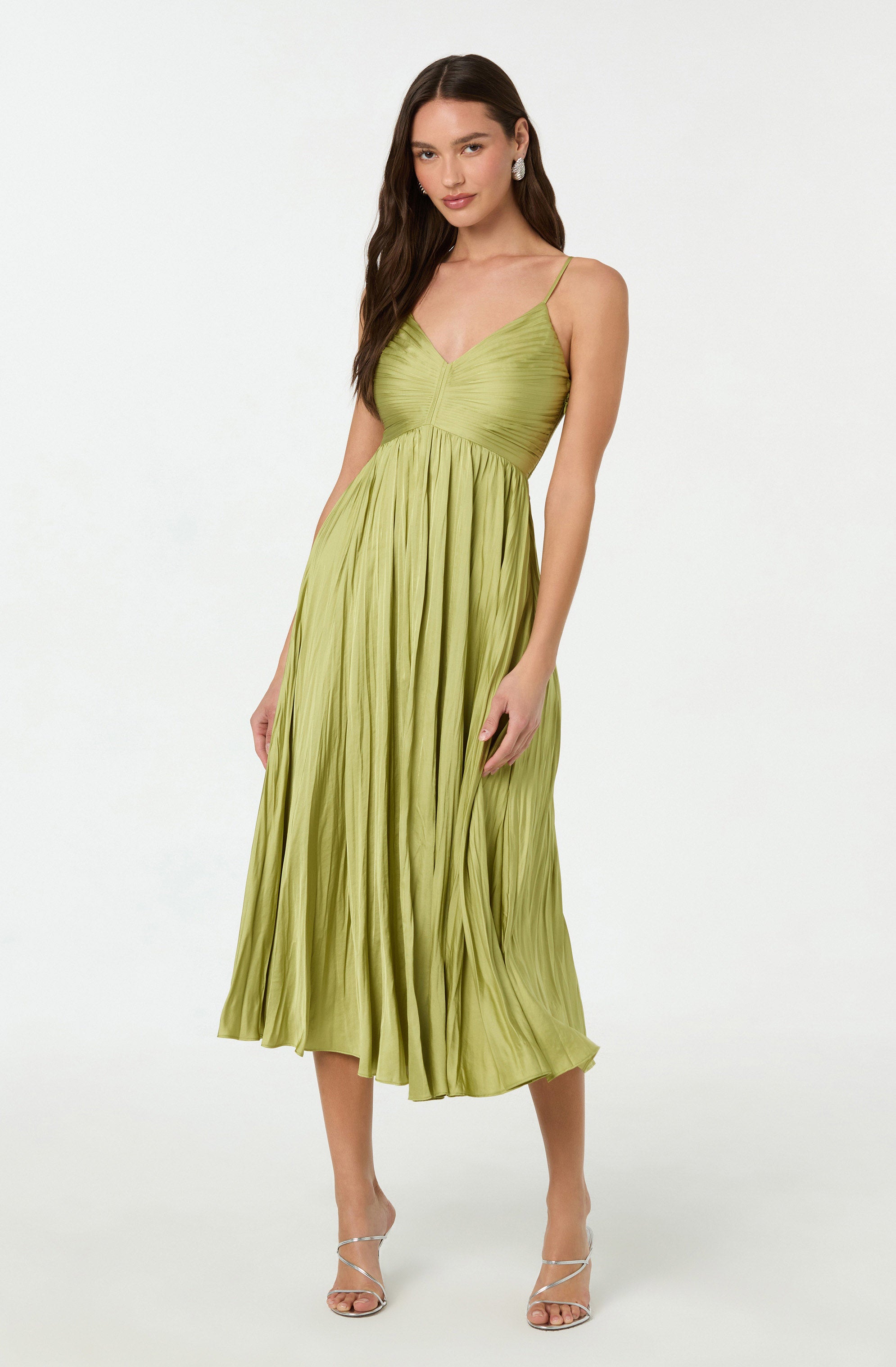 Maeve Pleated Midi Dress
