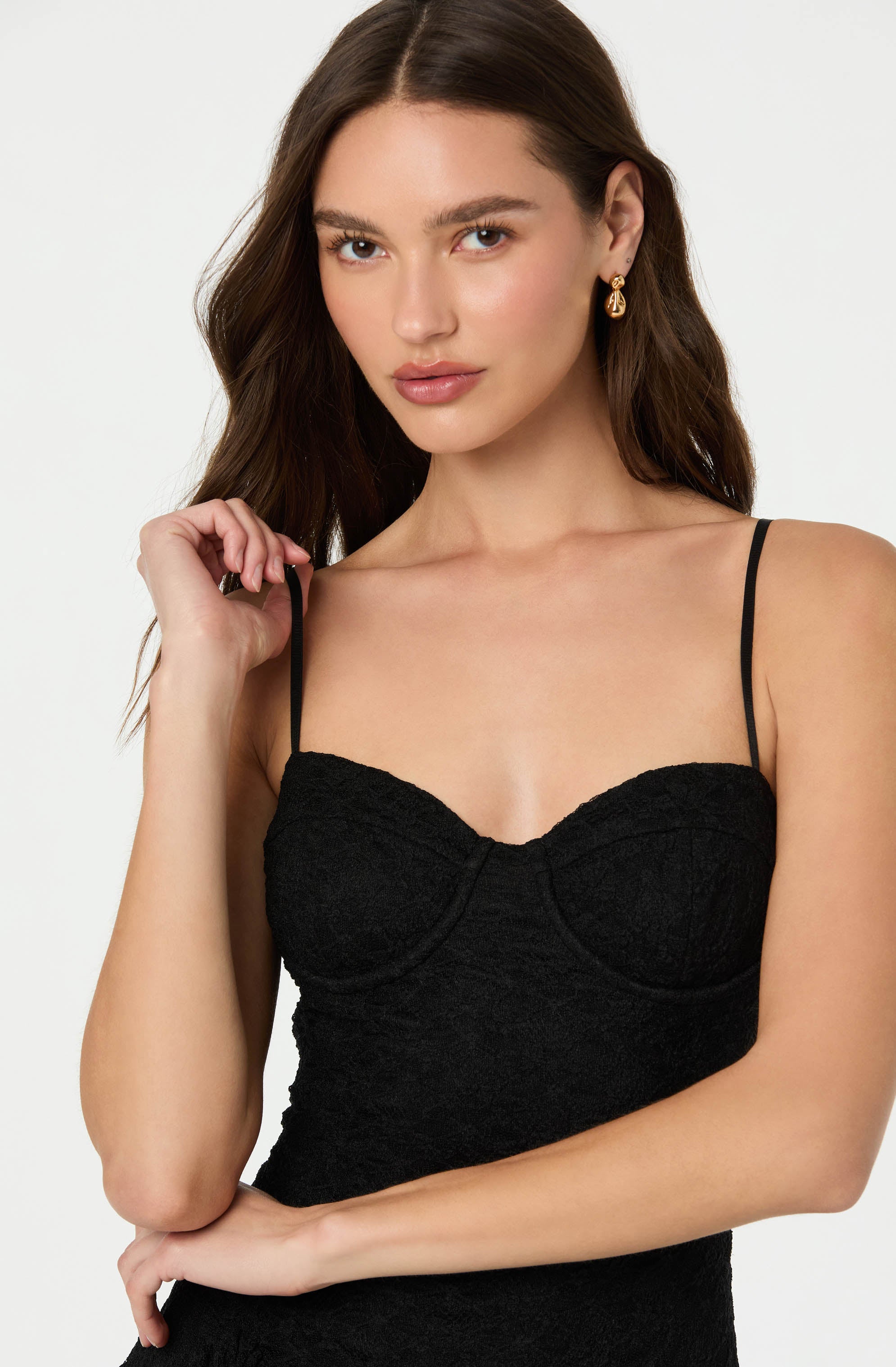 Lace Bustier Mini Dress