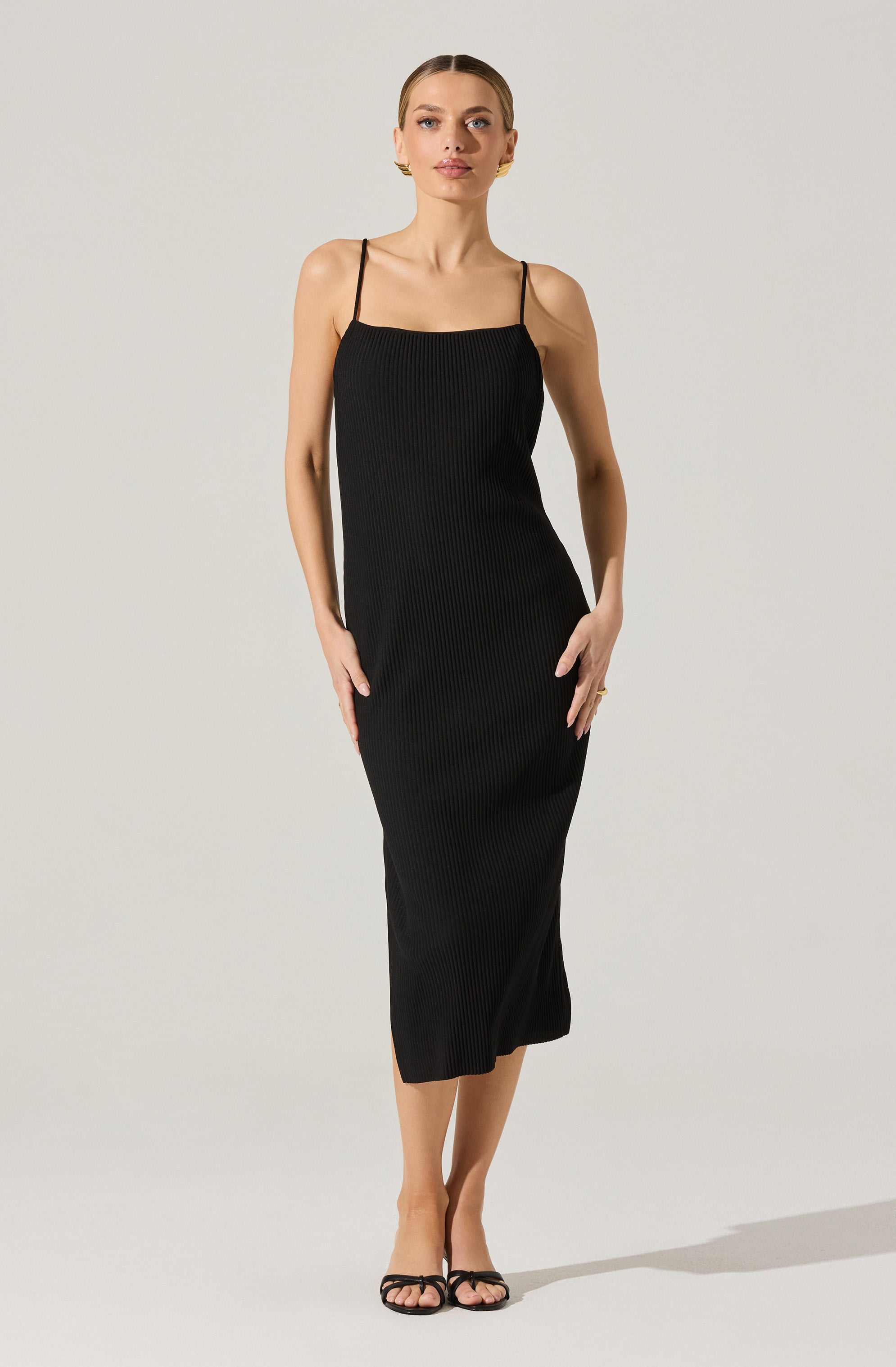 Ribbed Midi Dress & Shrug Set