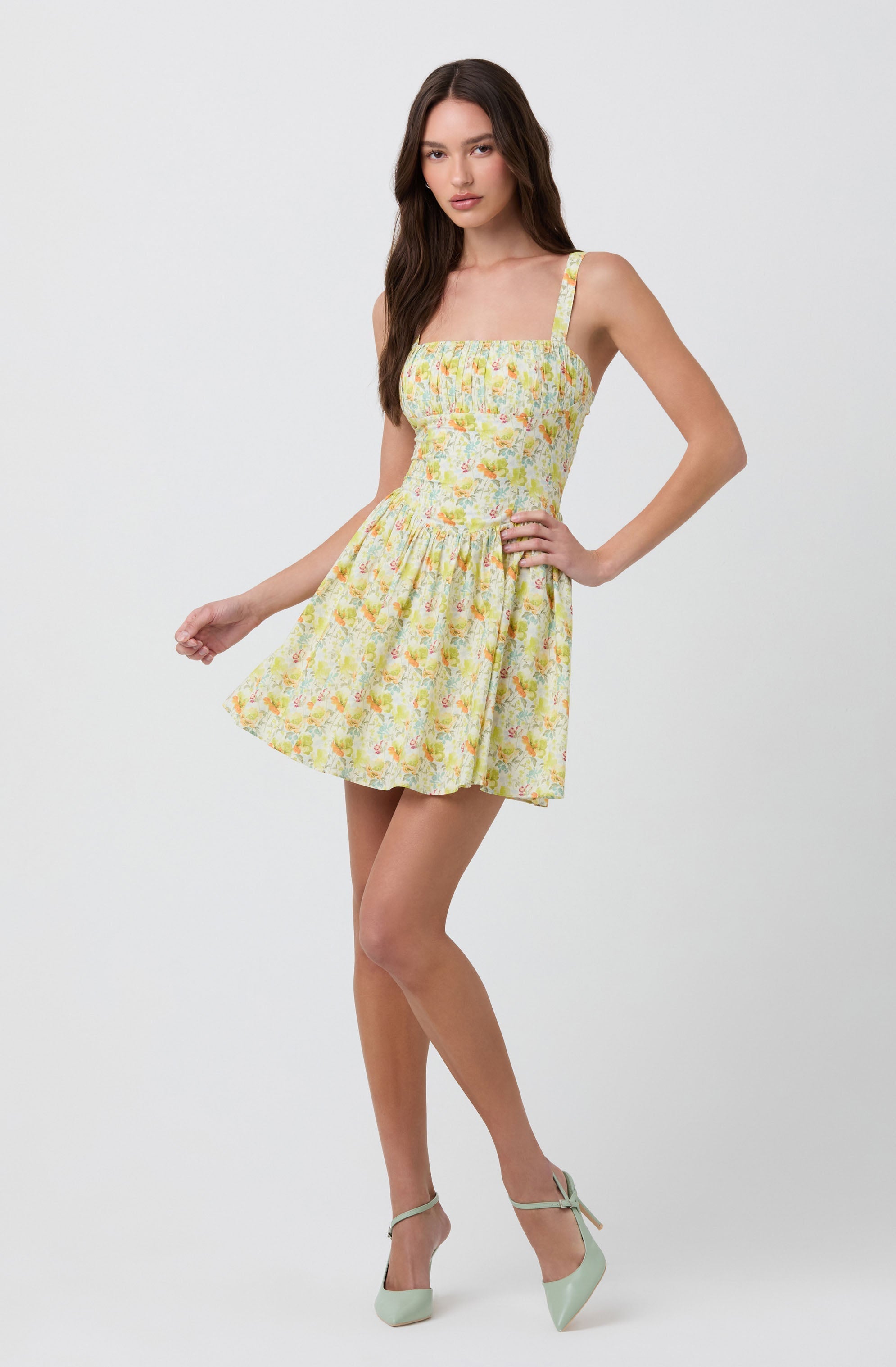 Floral Milkmaid Mini Dress
