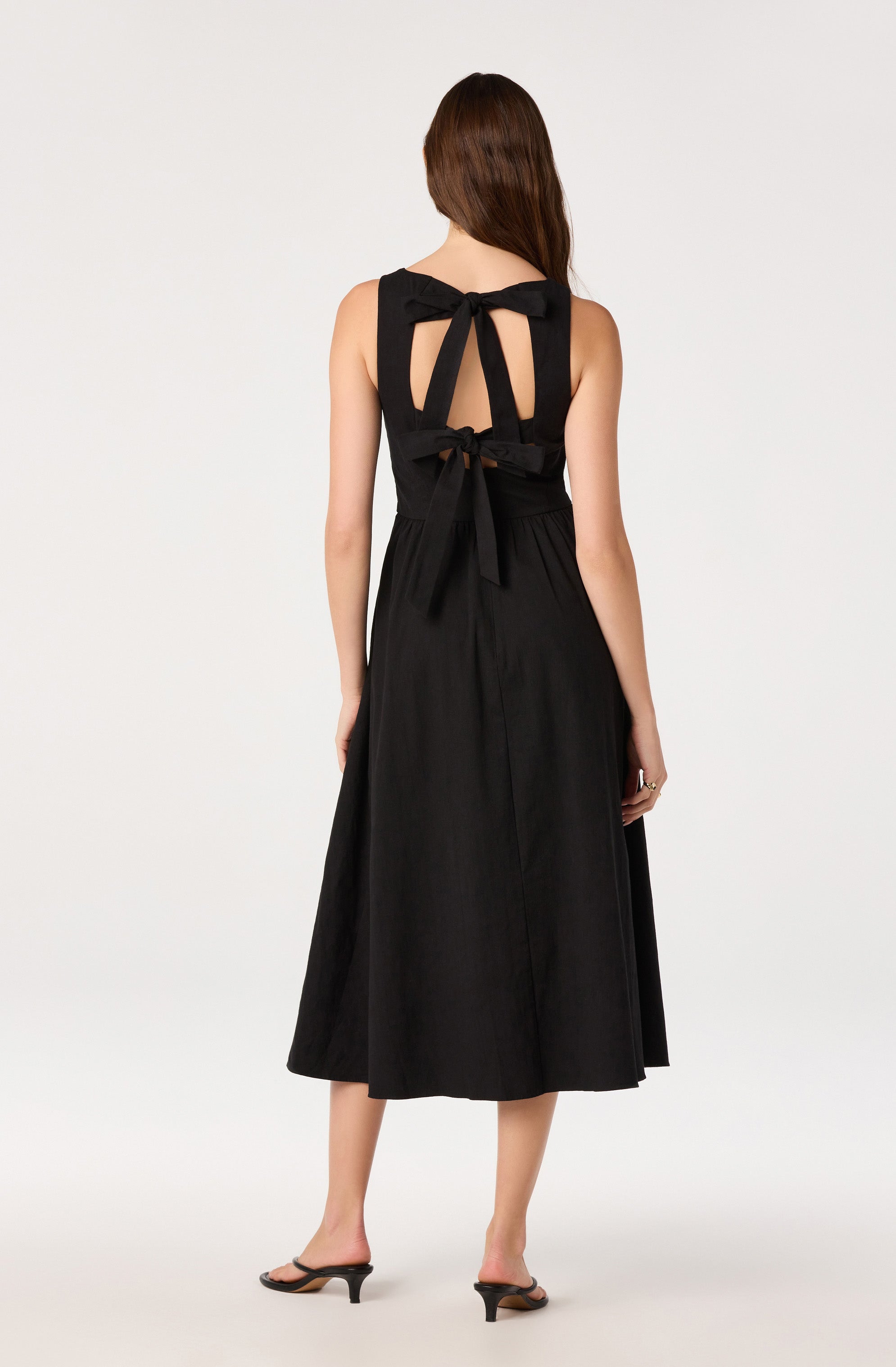 Bow Back Apron Midi Dress
