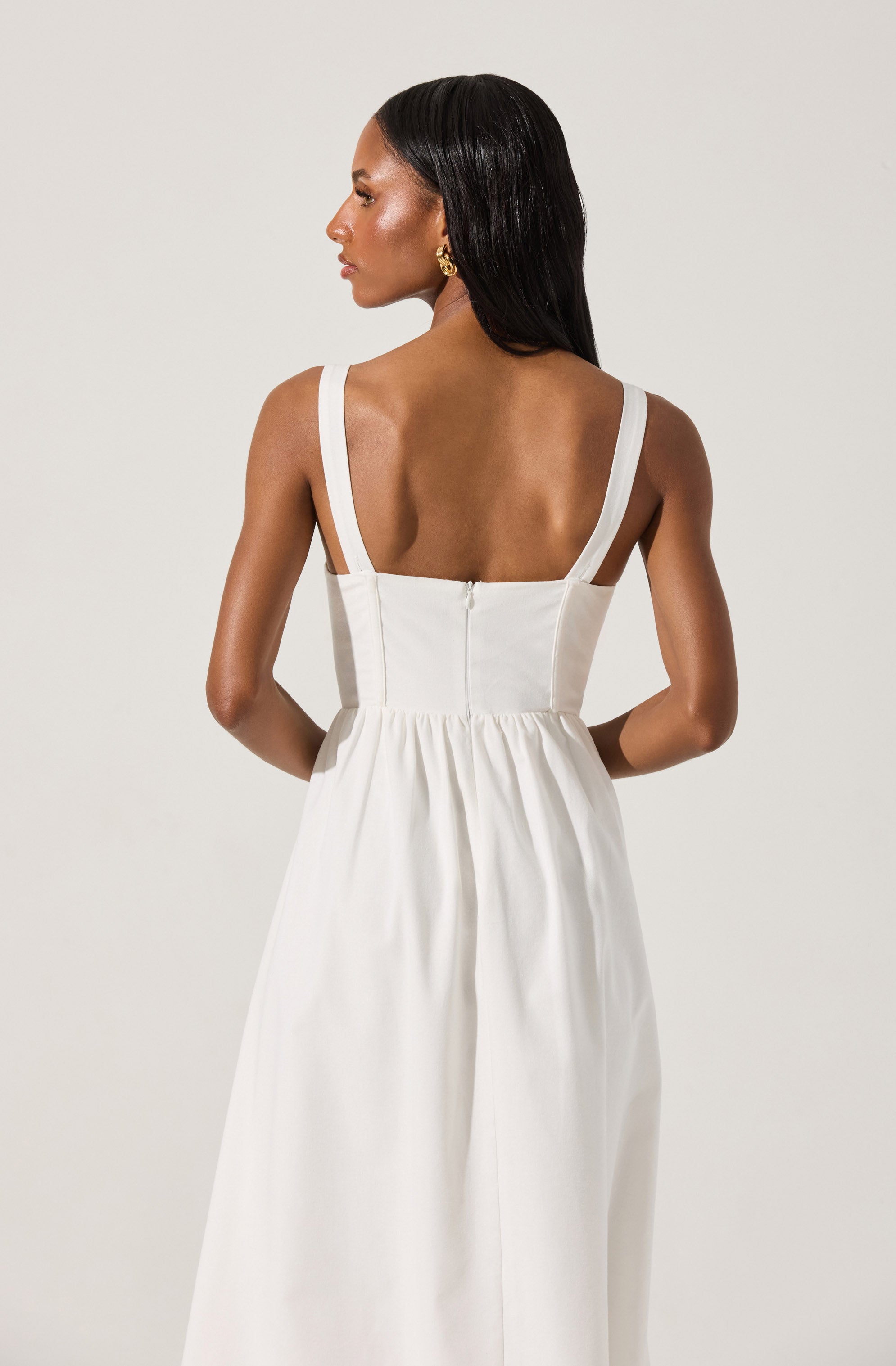 Sweetheart Corset Linen Dress