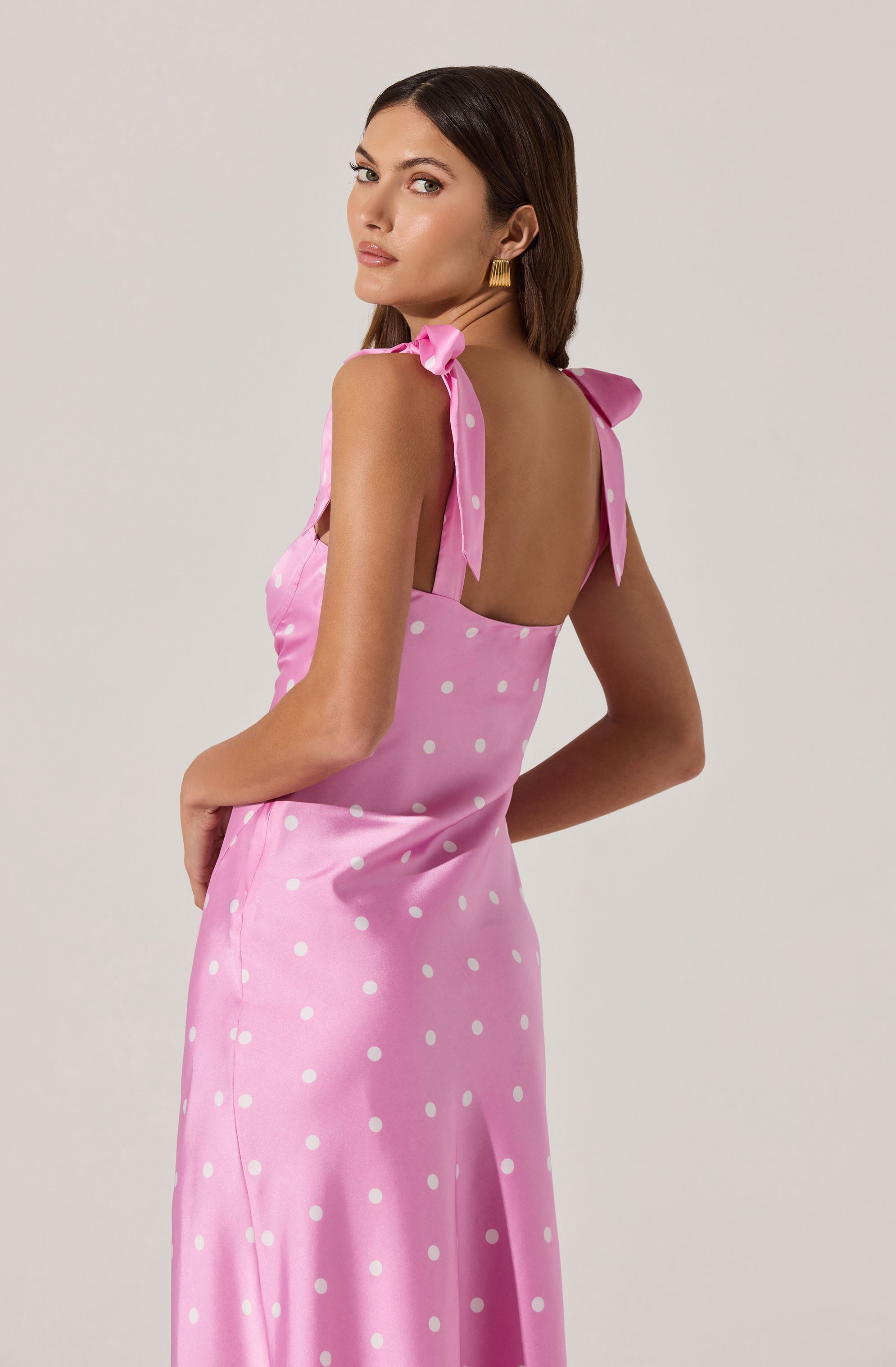 Sweetheart Bow Strap Midi Dress