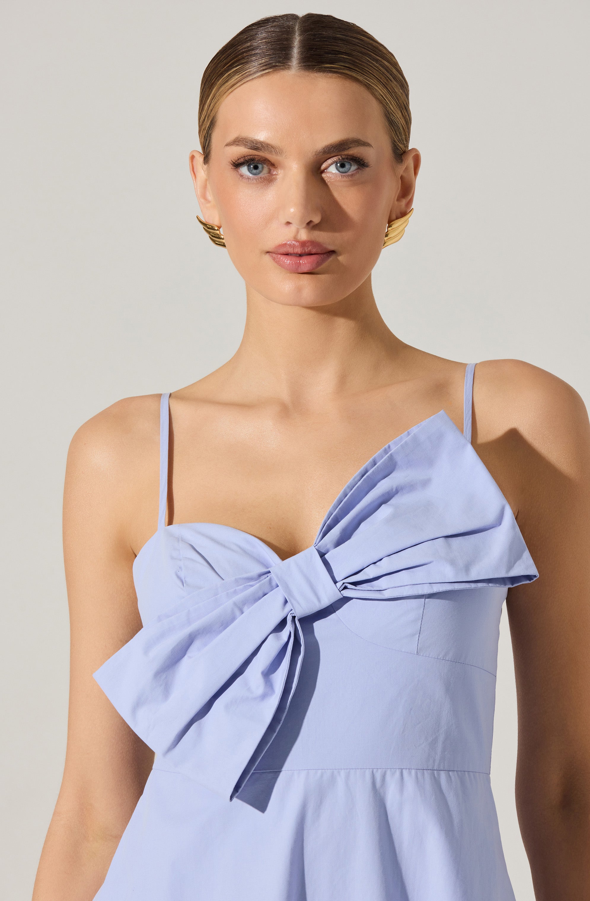 Asymmetrical Bow Midi Dress