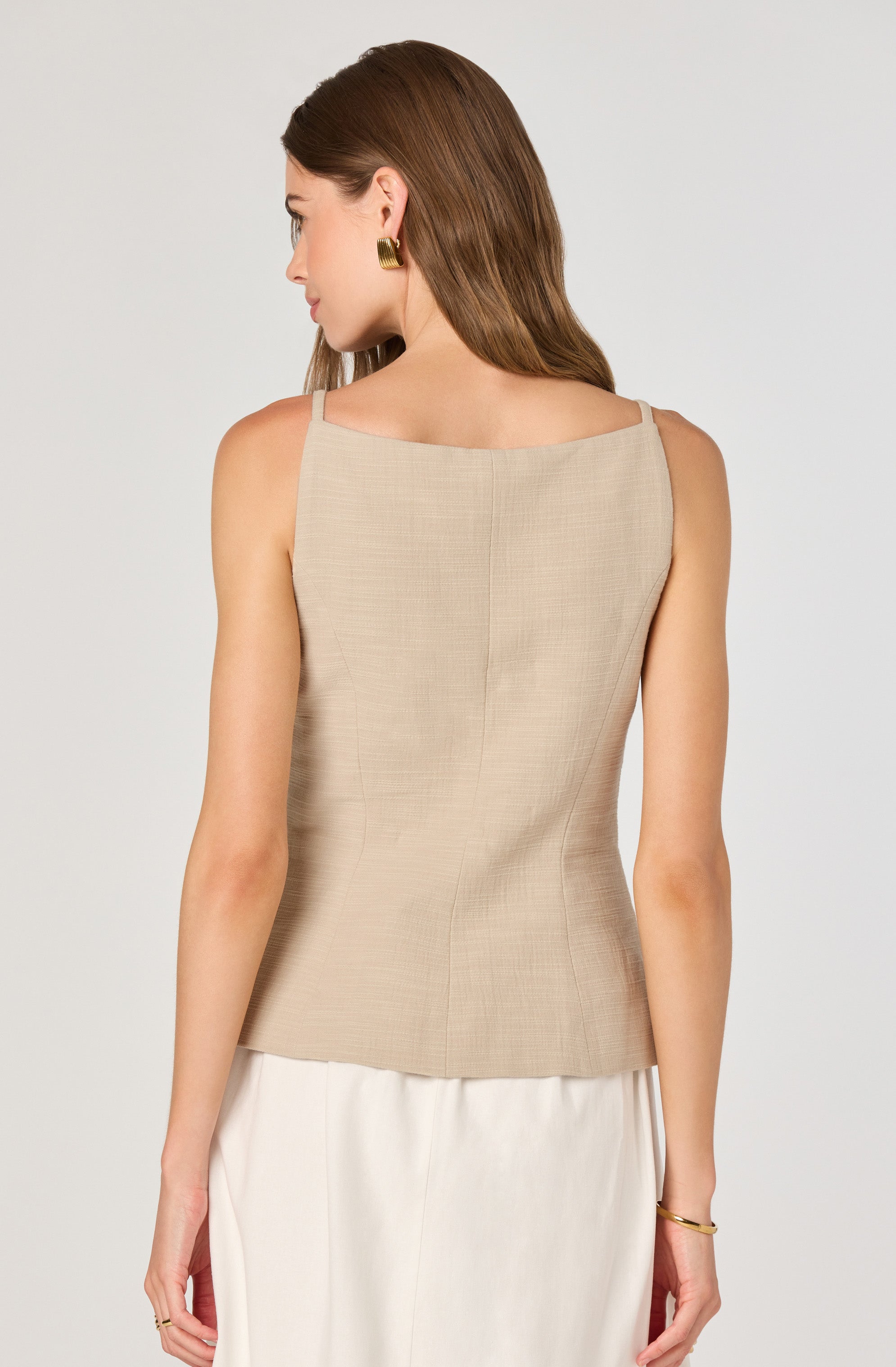 Longline Vest Mixed Media Dress