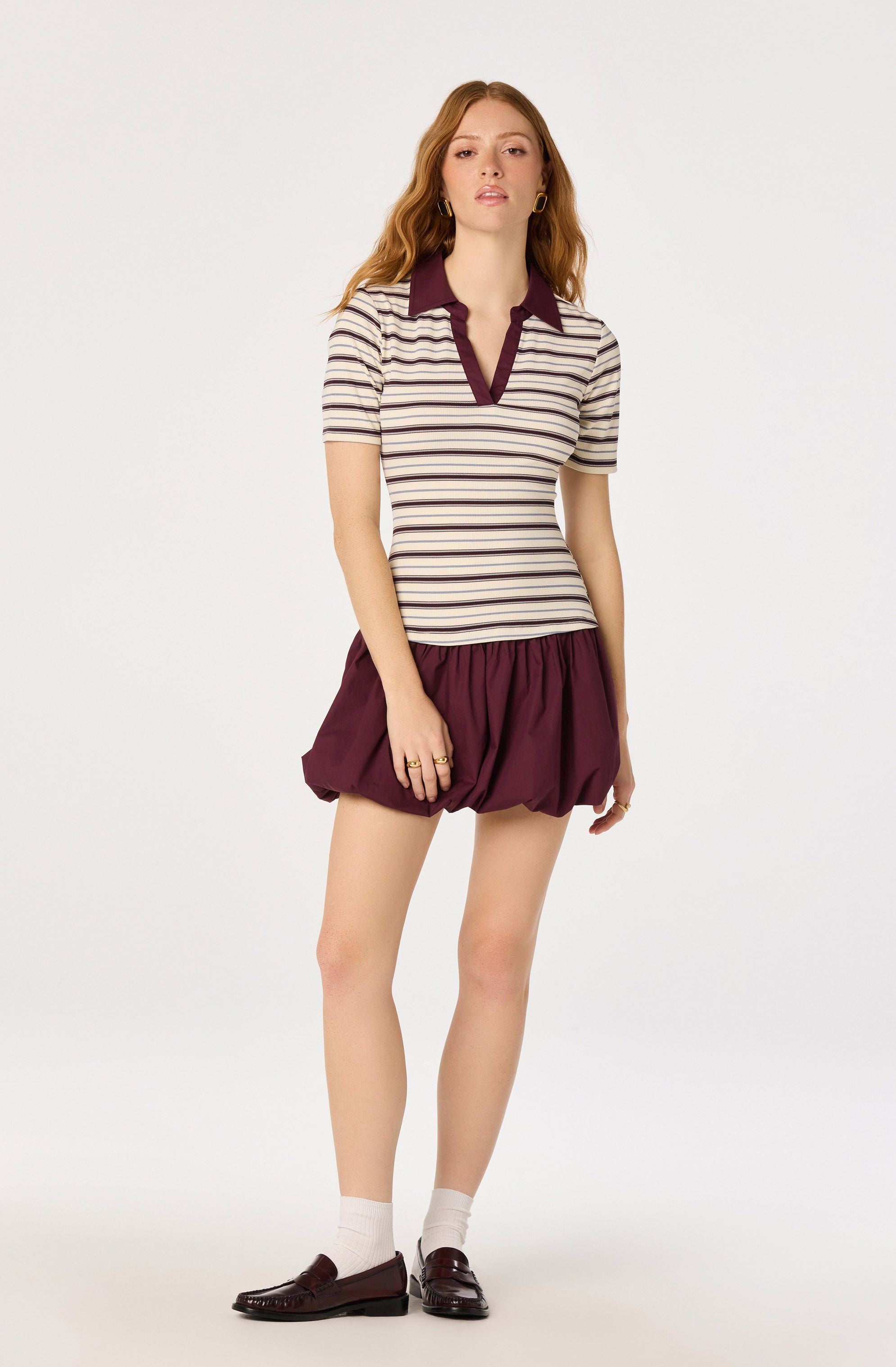 Emmalee Mixed Media Polo Dress