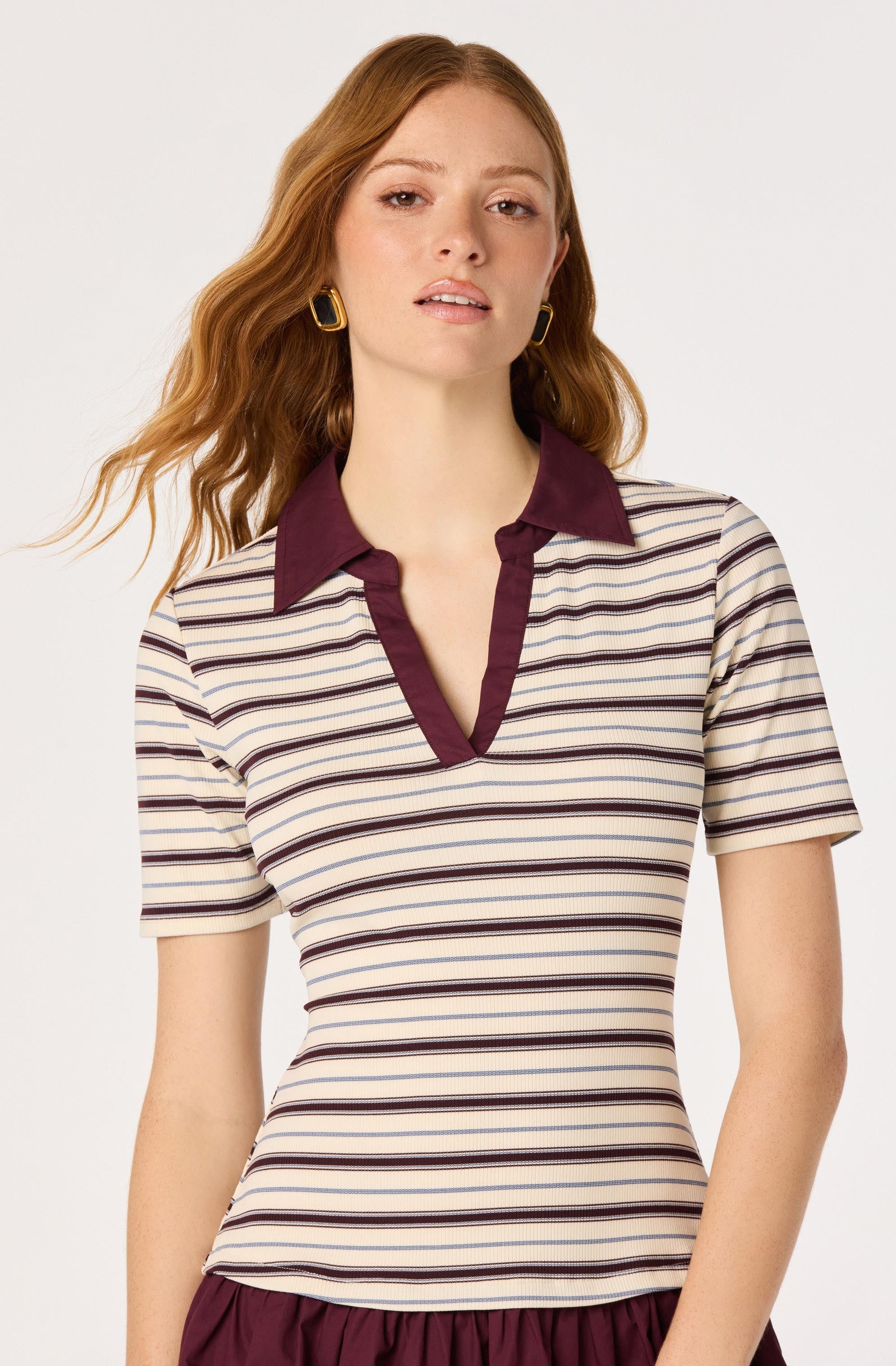 Emmalee Mixed Media Polo Dress