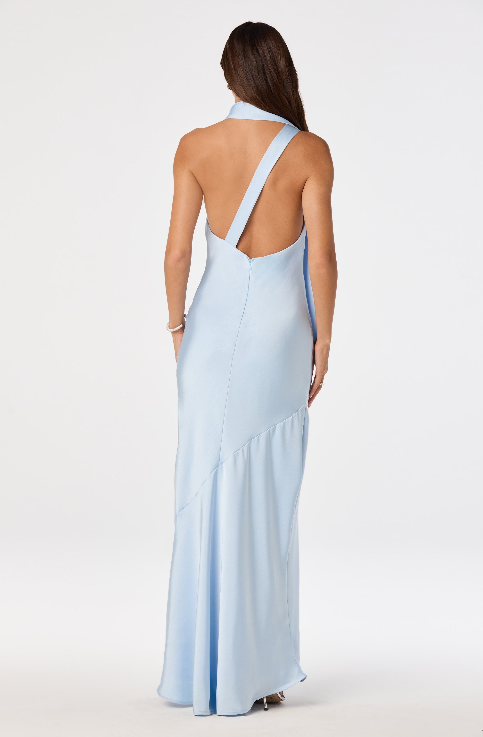 Varya Satin Cowl Neck Maxi Dress