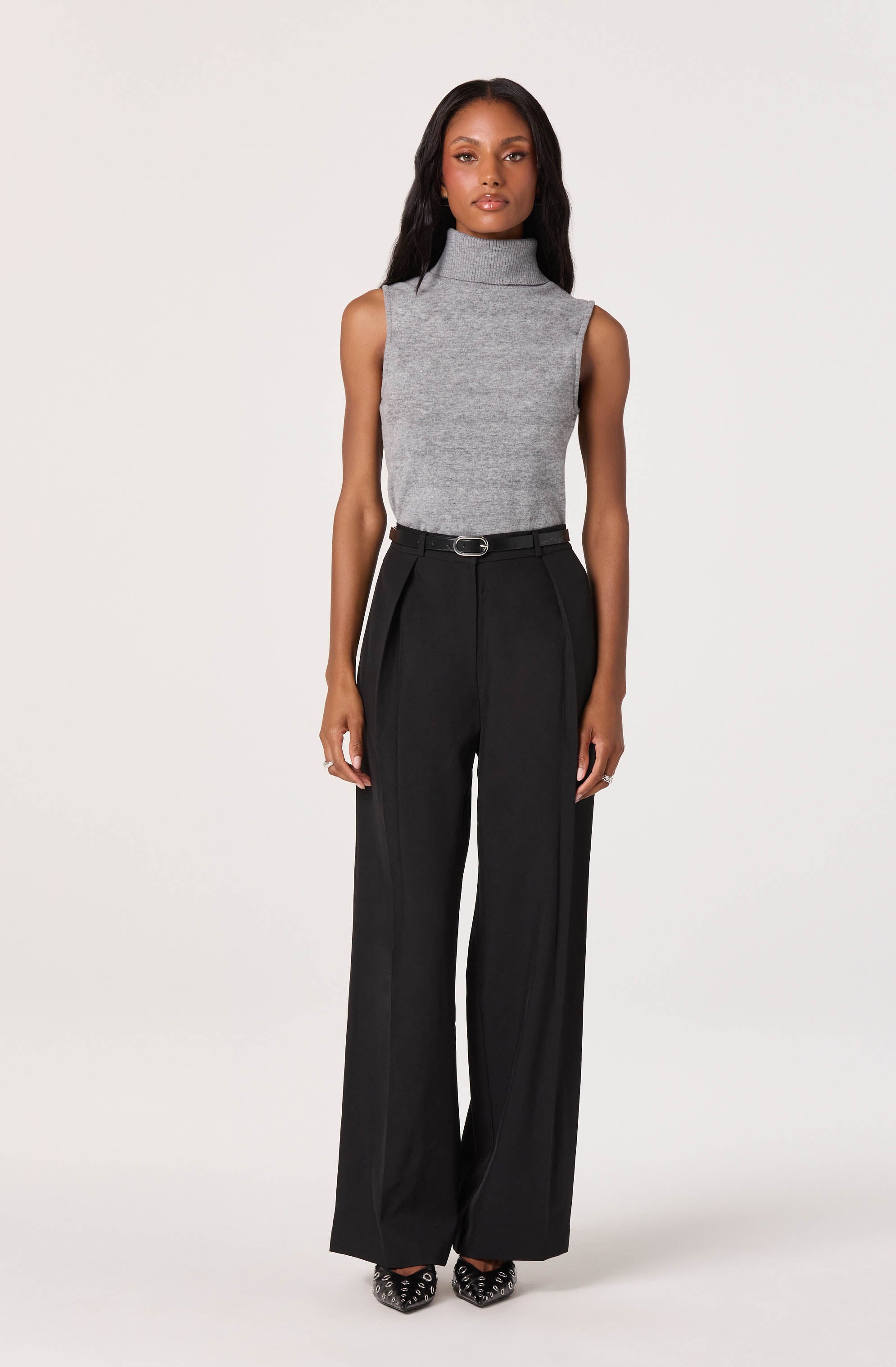 Pleated High Waist Trouser