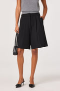 Pleat Front Tailored Bermuda Shorts