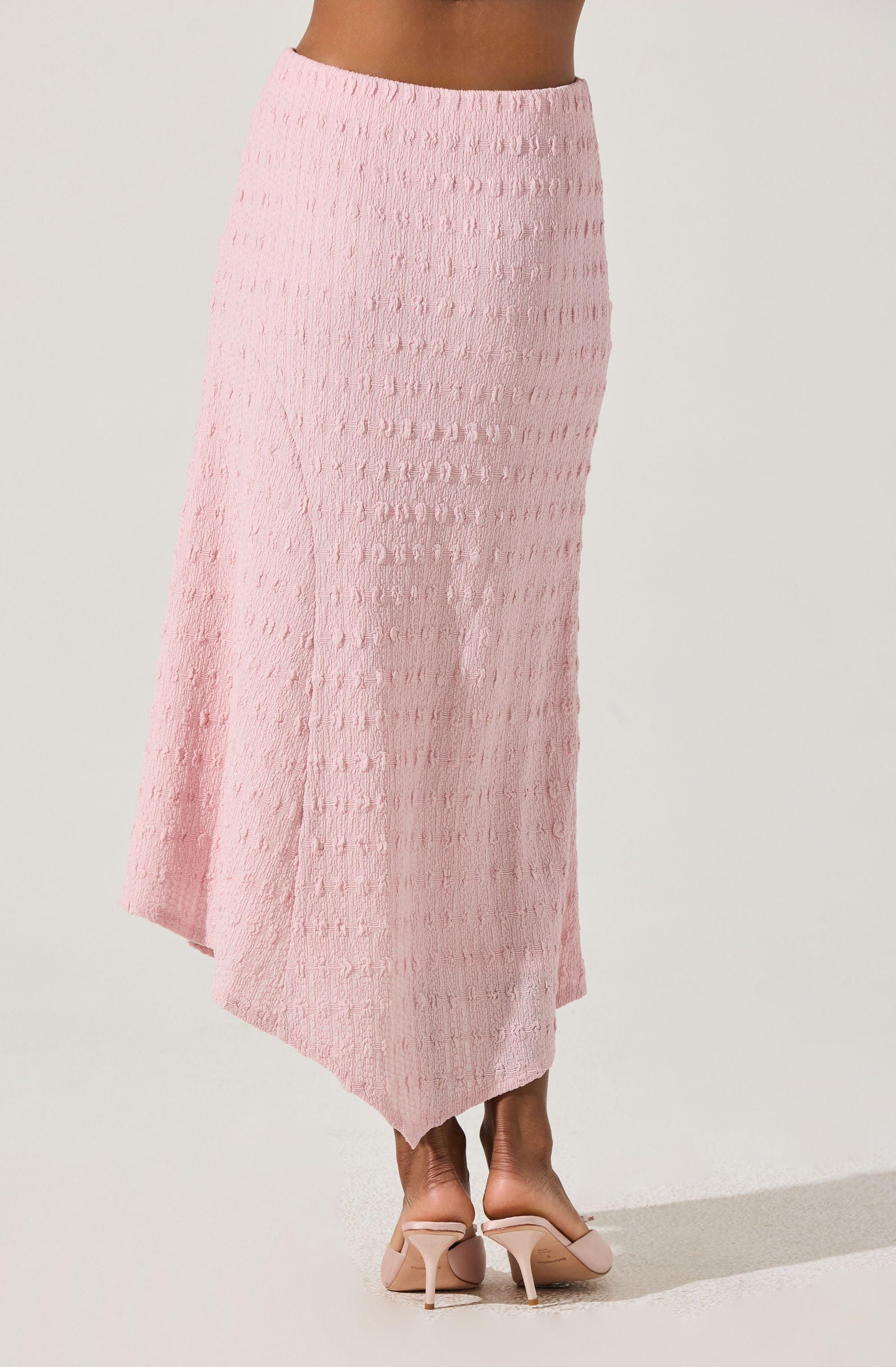 Textured Asymmetric Knit Skirt