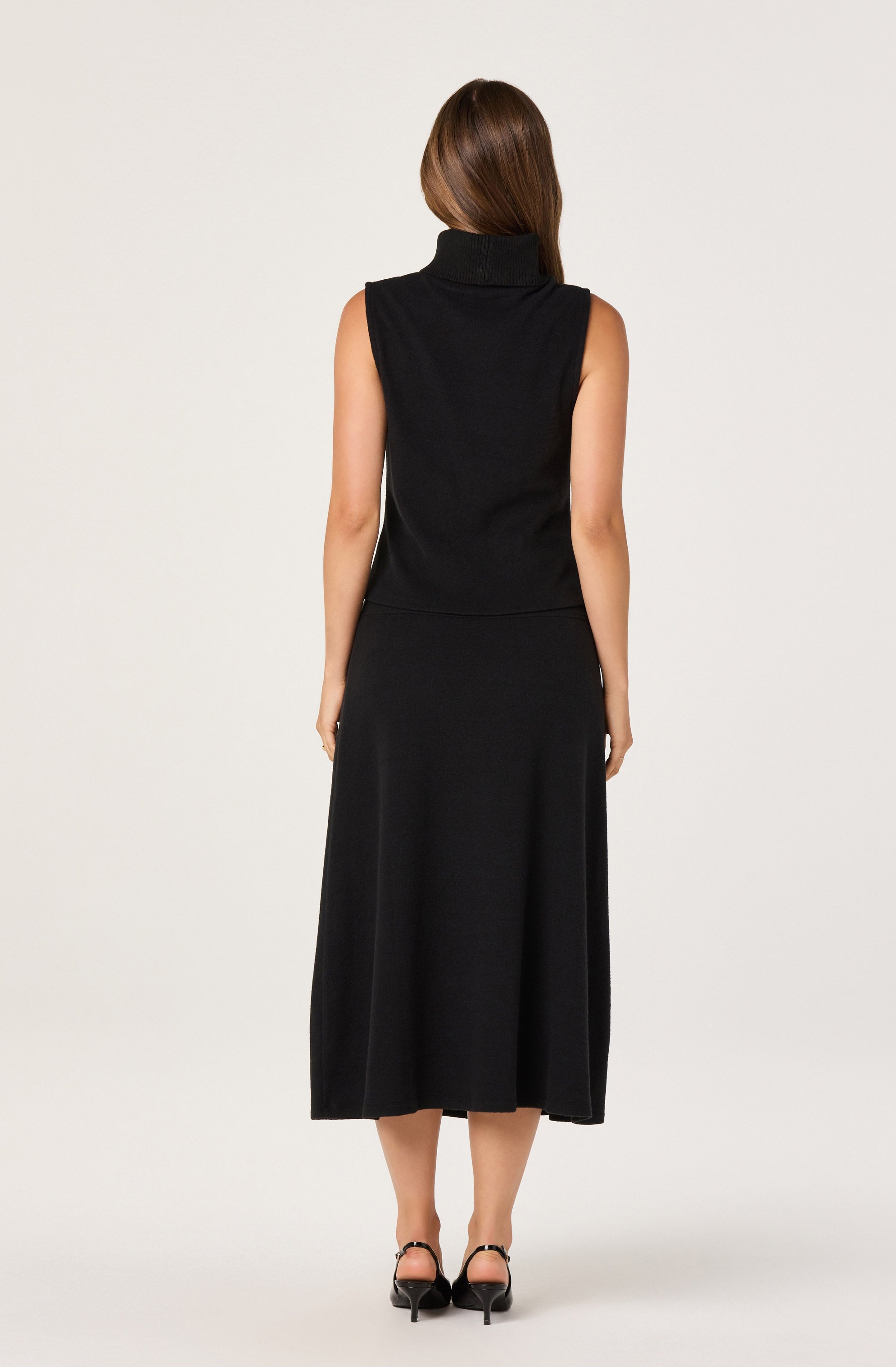 Knit A-line Midi Skirt