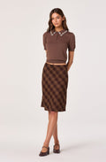 Plaid A-line Slip Skirt