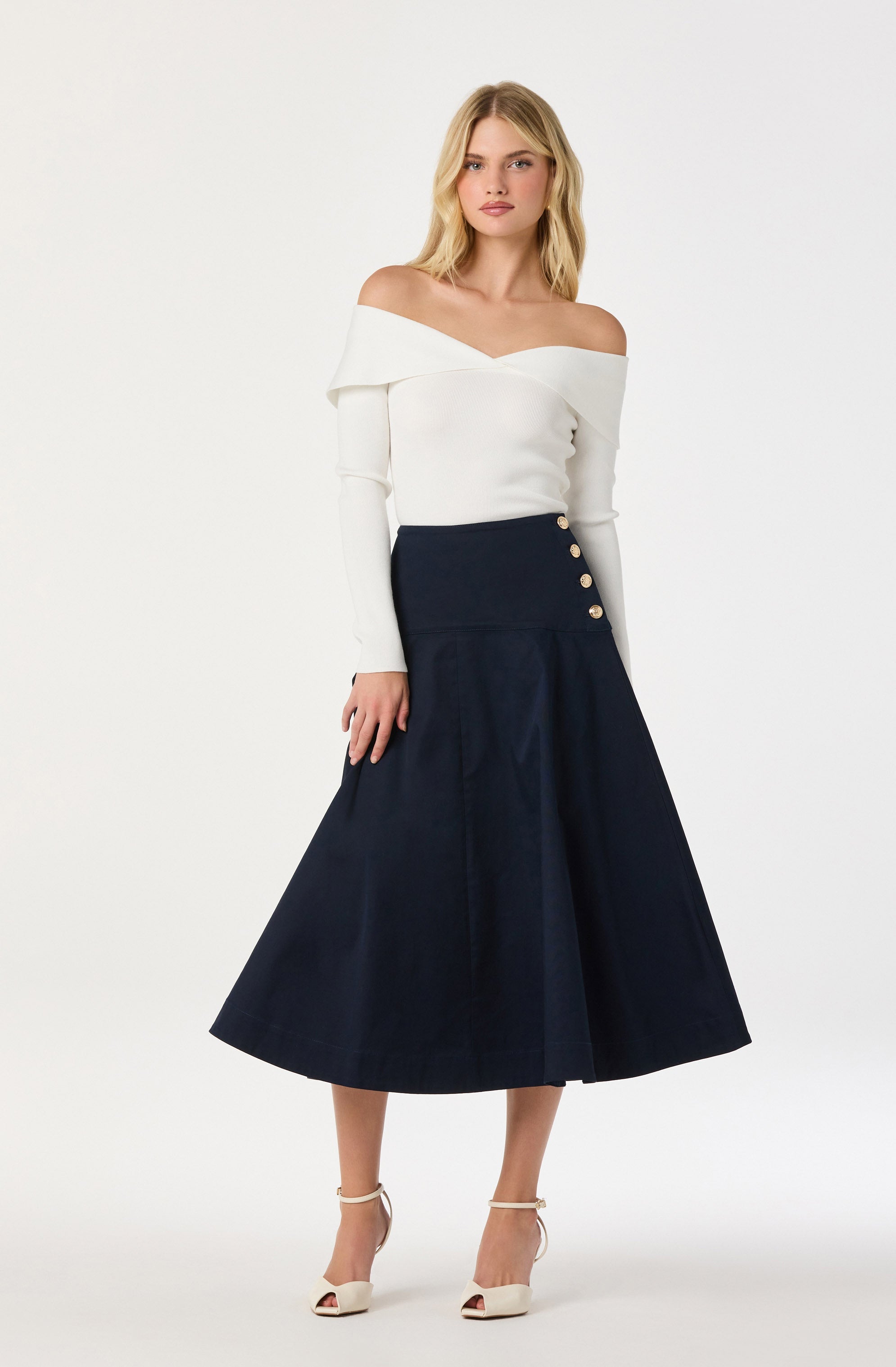 Drop Waist A-Line Skirt