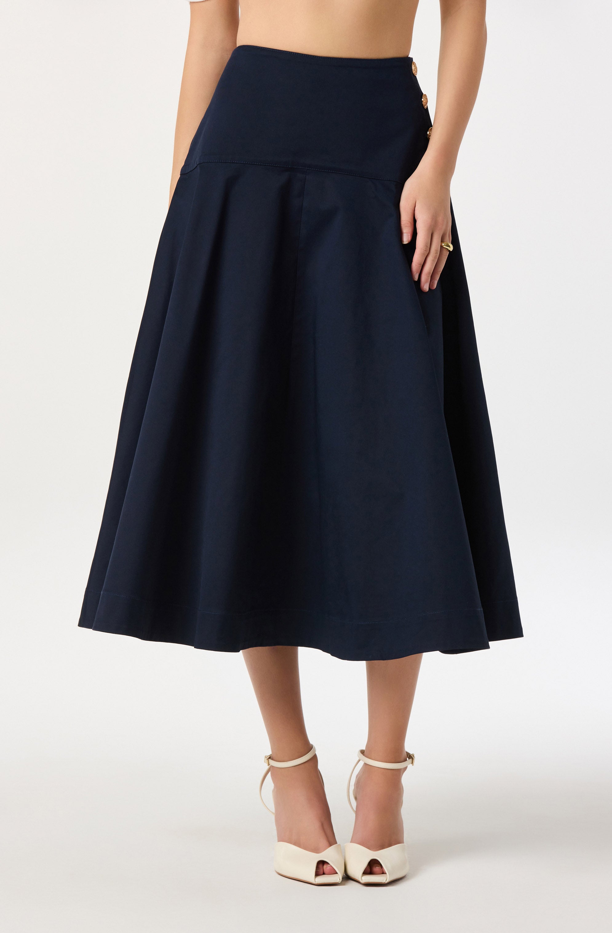 Drop Waist A-Line Skirt