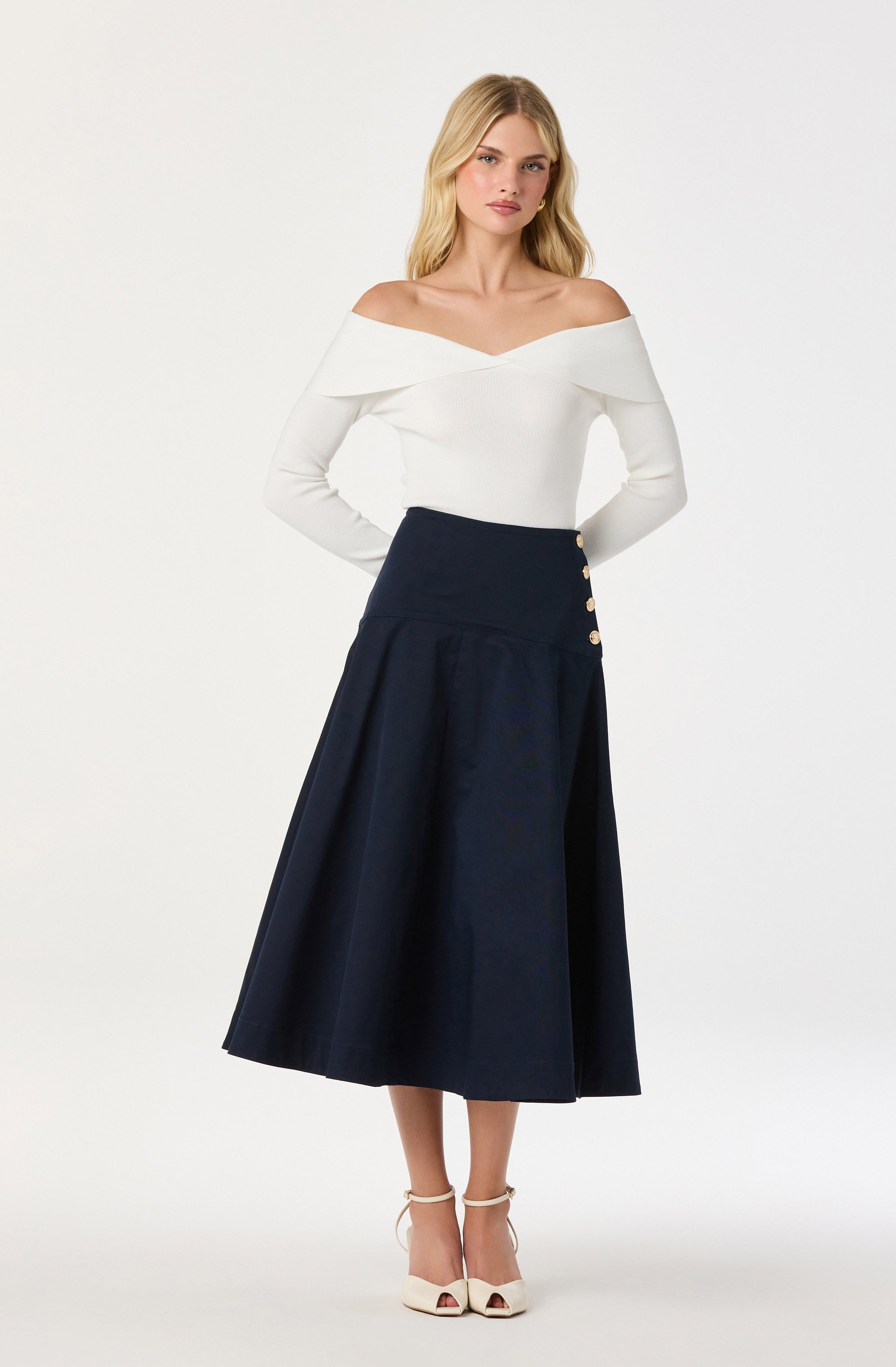 Drop Waist A-Line Skirt