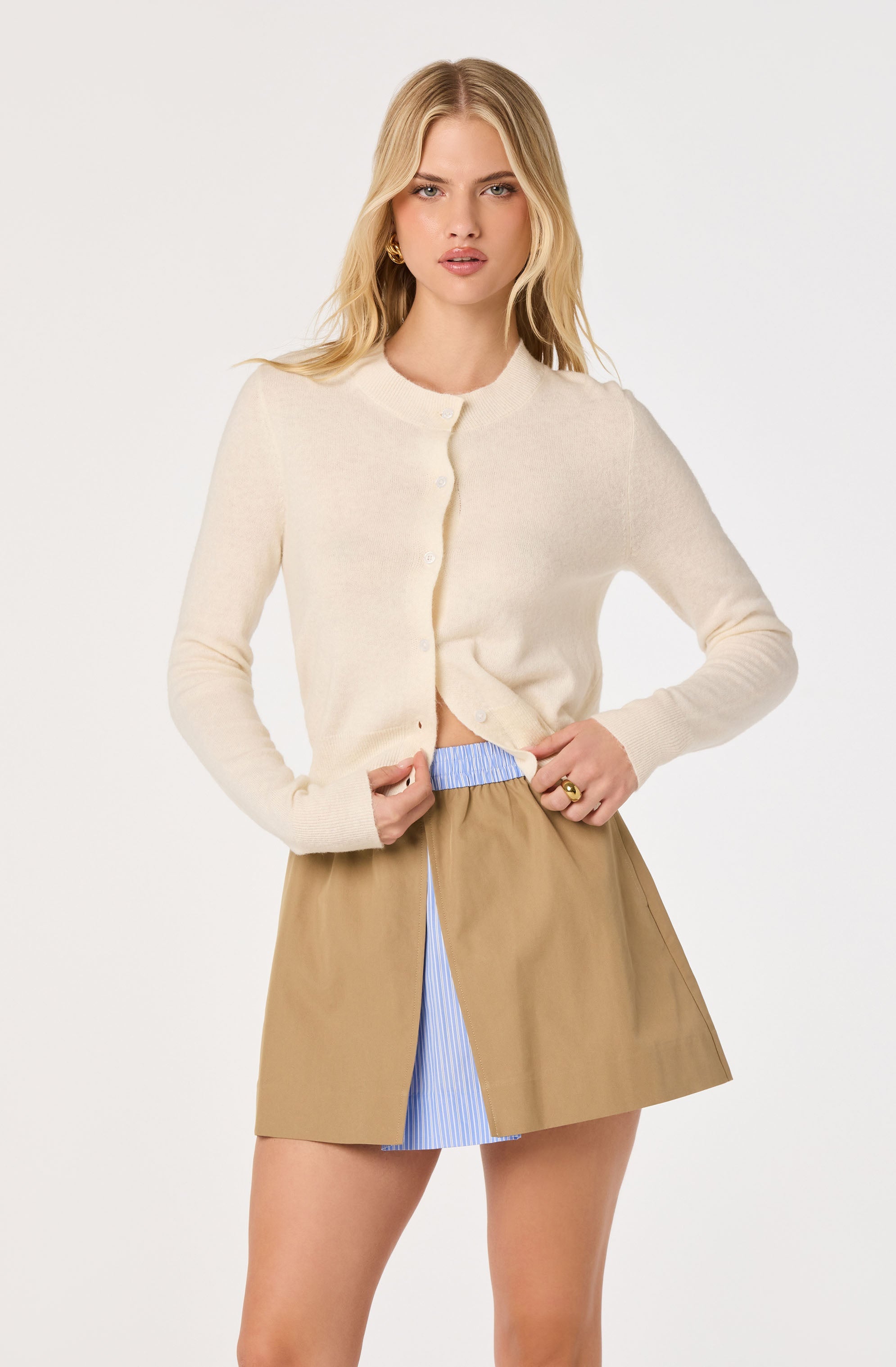 Alycia Contrast Mini Skirt