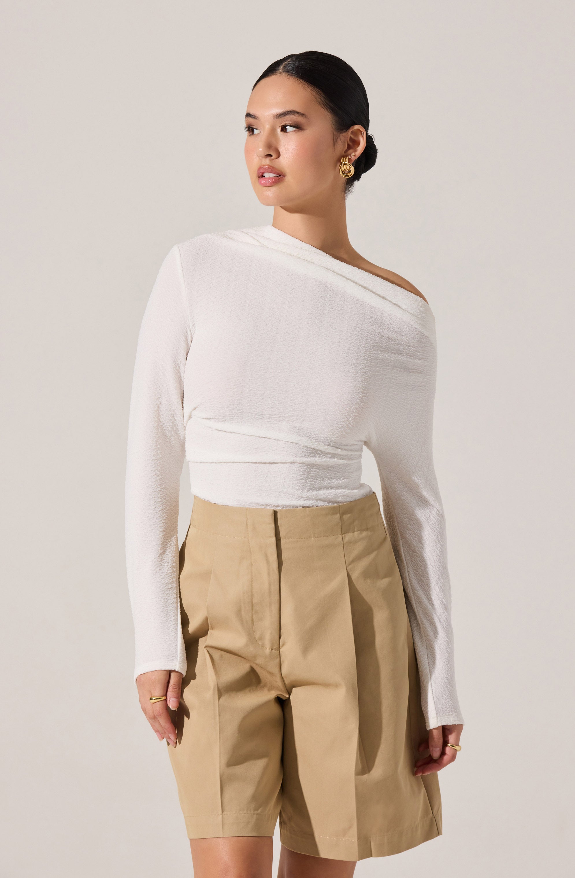 Textured Off Shoulder Top