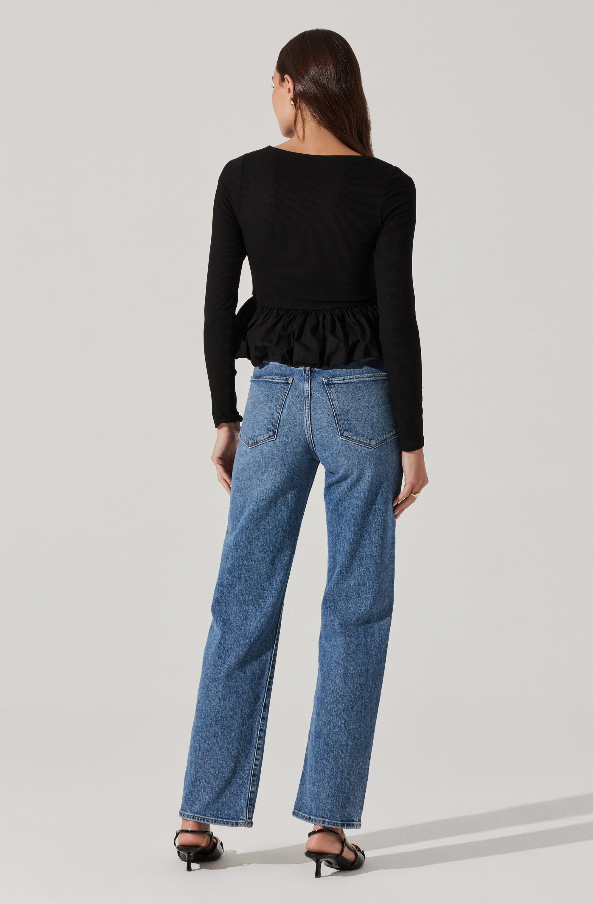 Bubble Hem Peplum Top