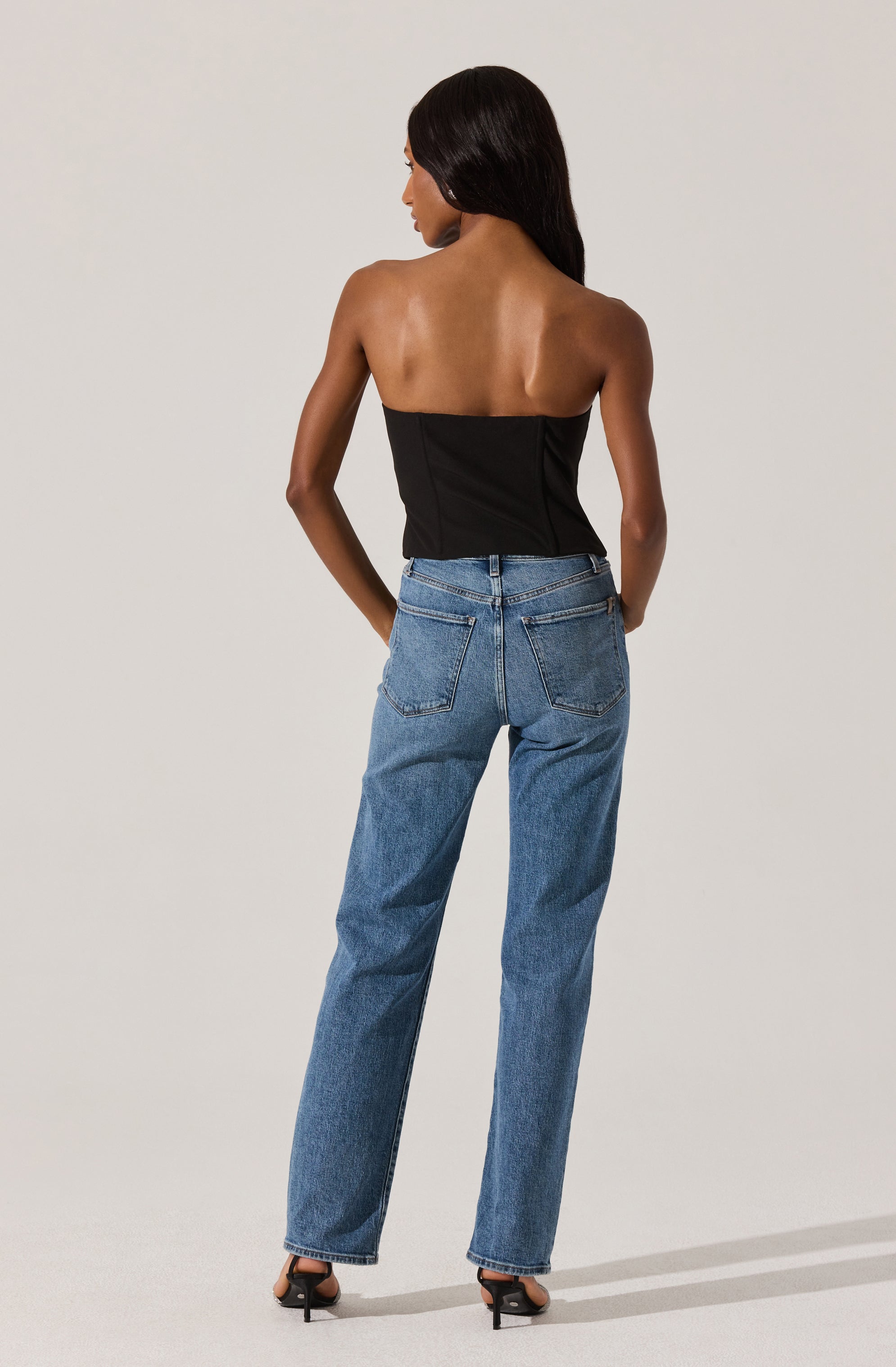 Strapless Bow Bustier Top