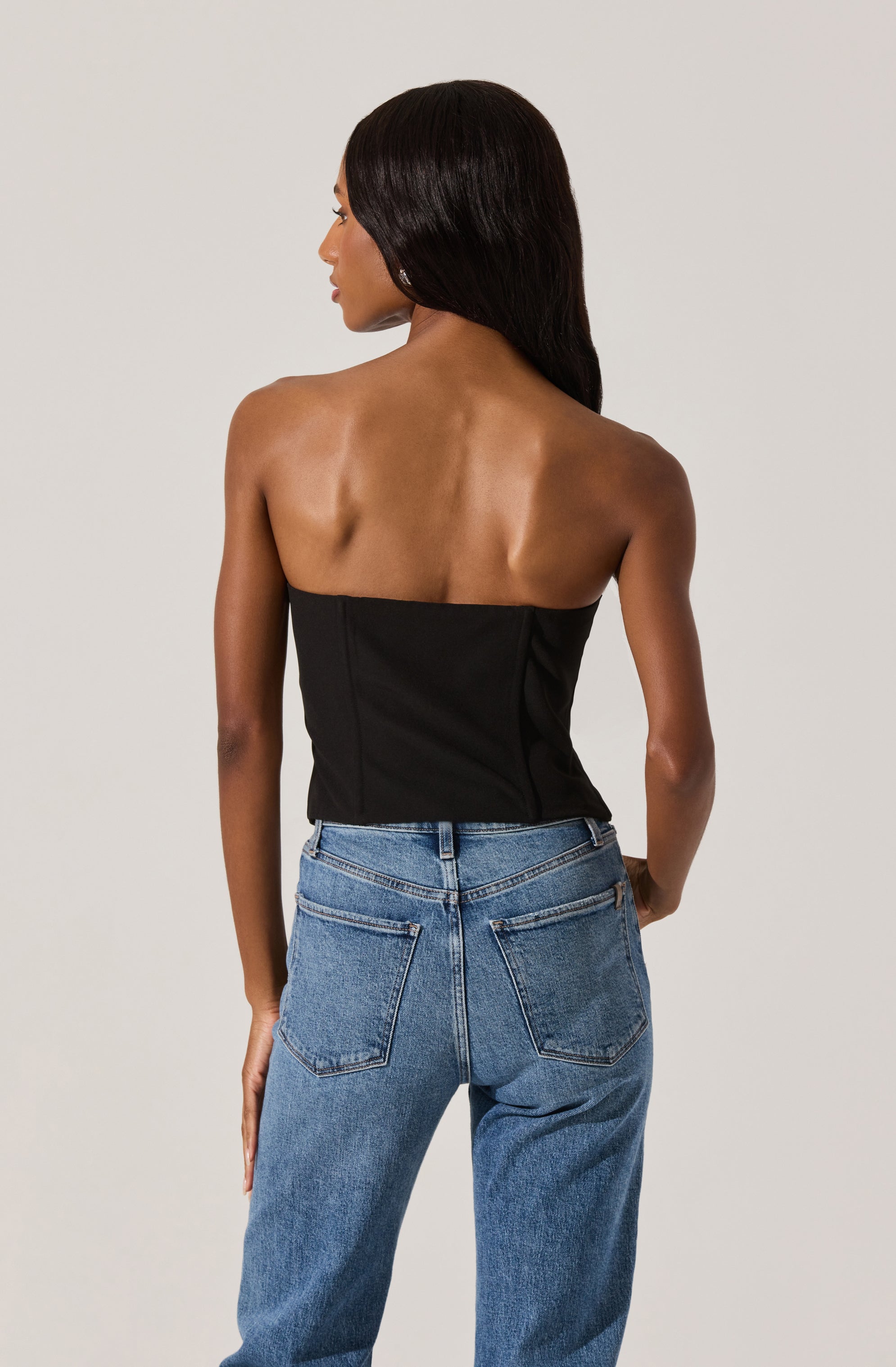 Strapless Bow Bustier Top