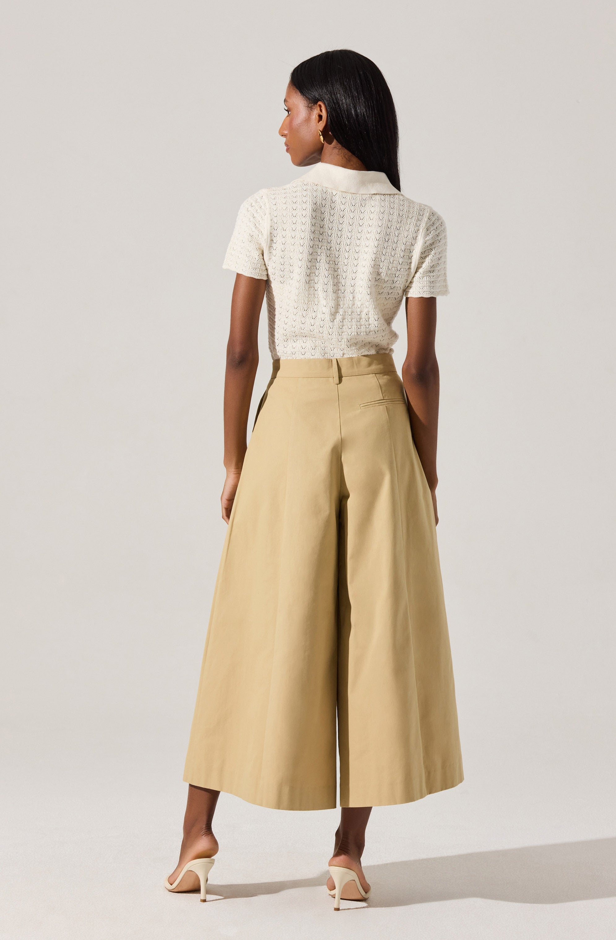 Pearl Polo Pointelle Sweater