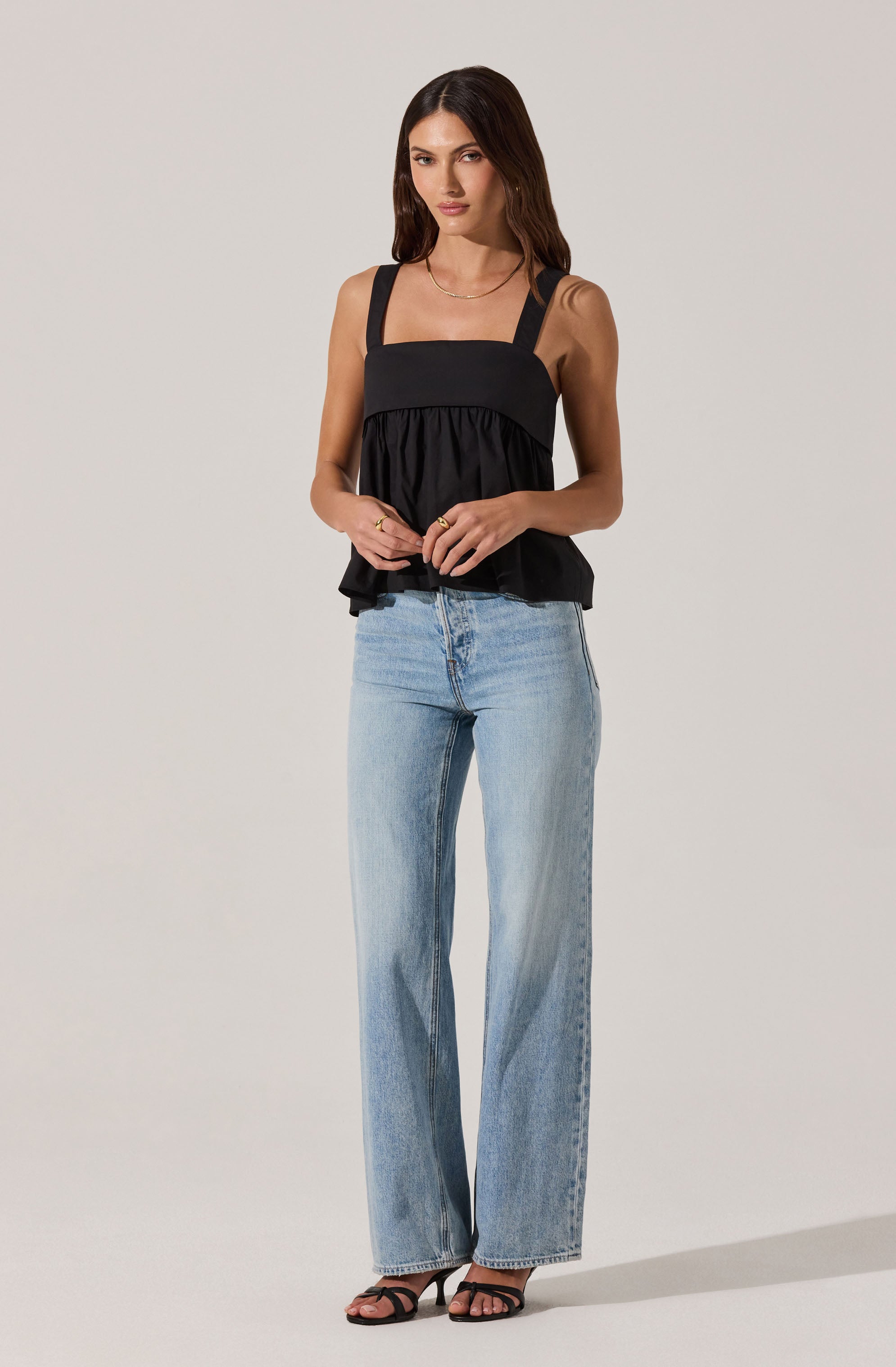 Square Neck Babydoll Top