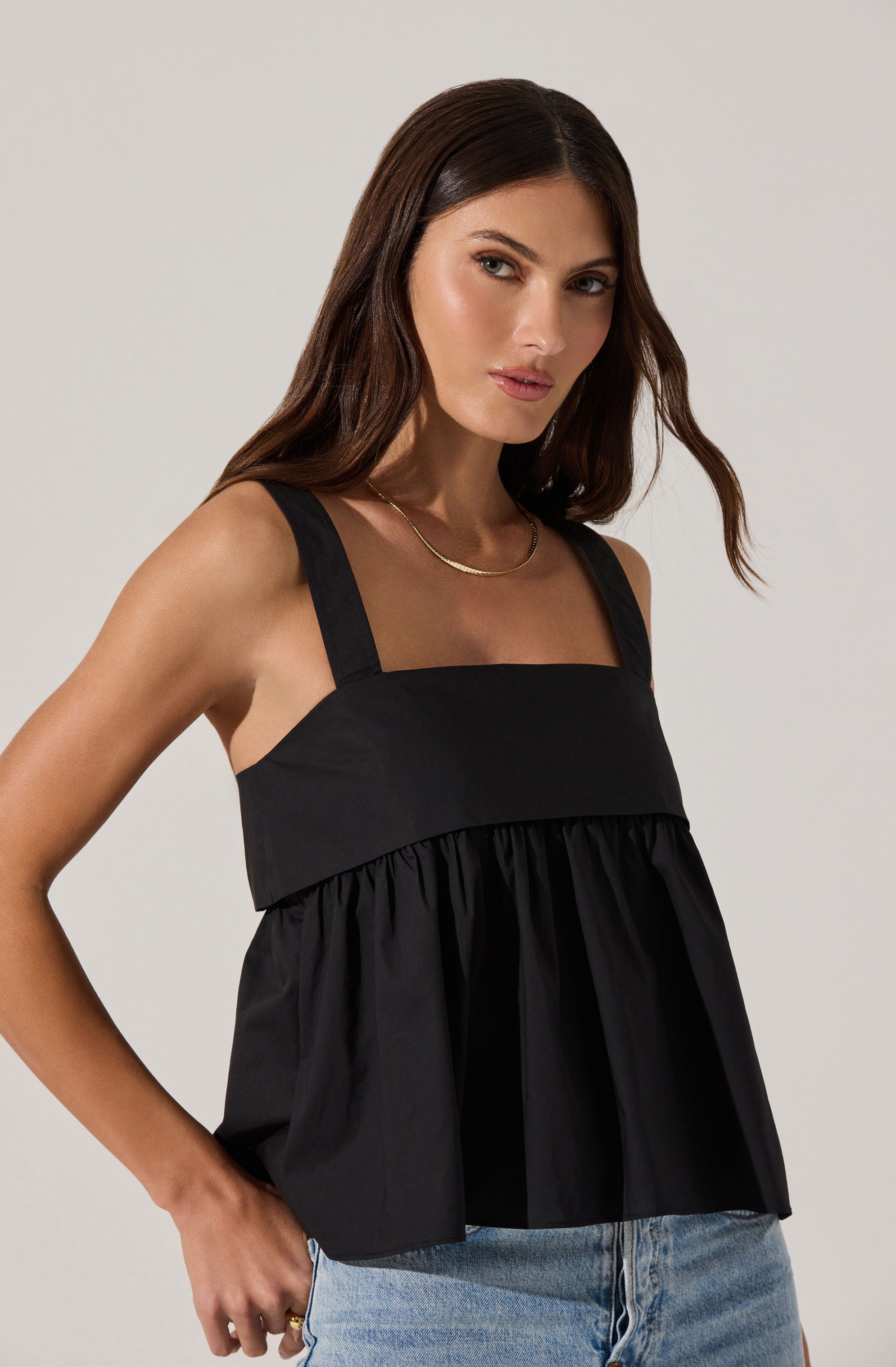 Square Neck Babydoll Top