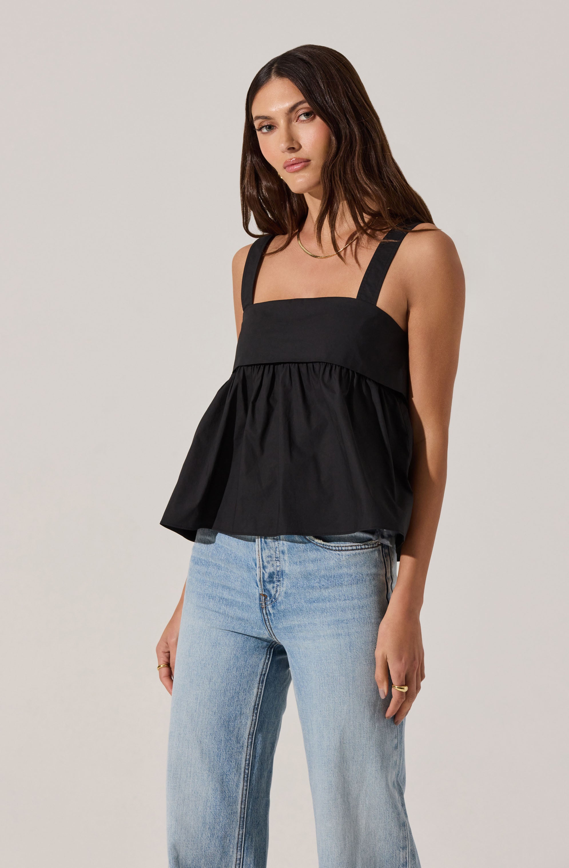 Square Neck Babydoll Top