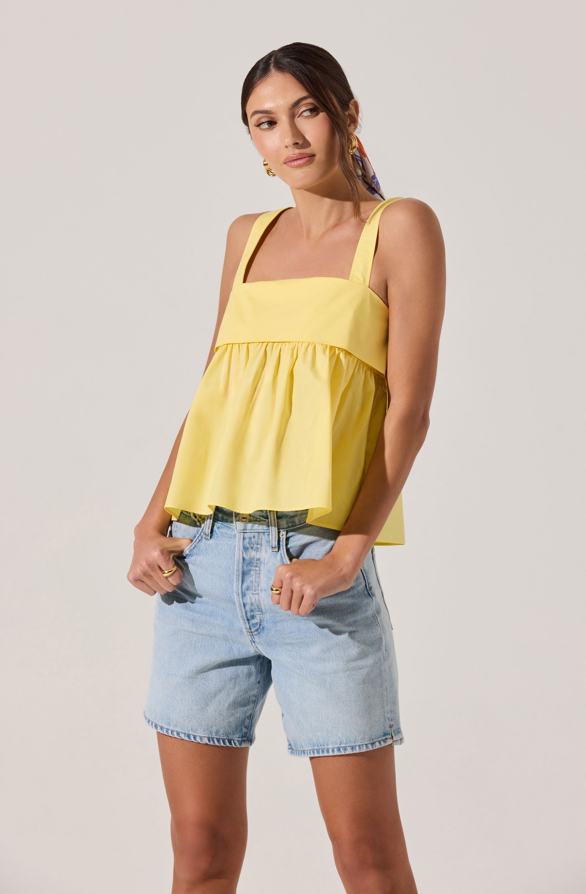 Square Neck Babydoll Top