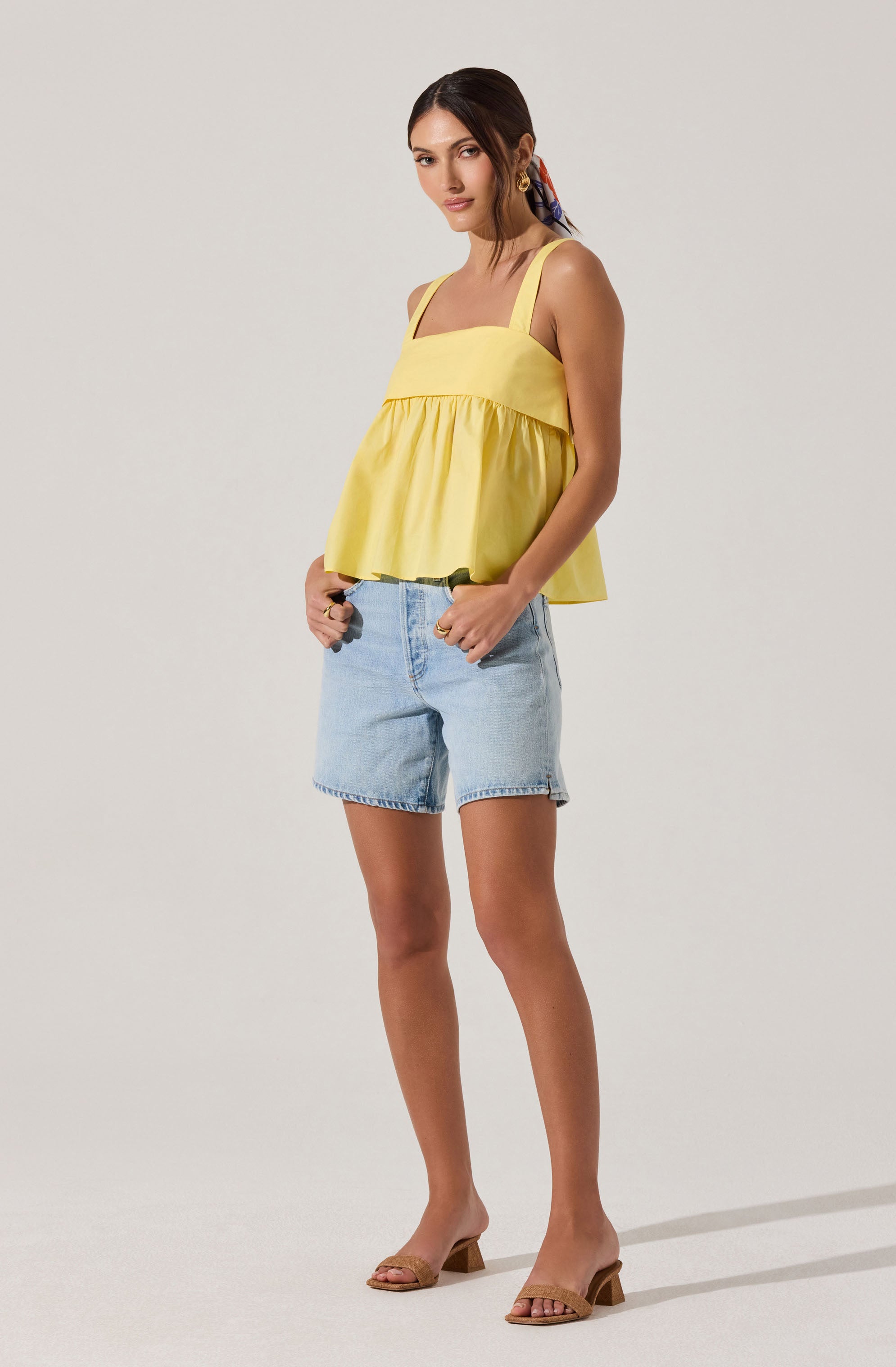 Square Neck Babydoll Top