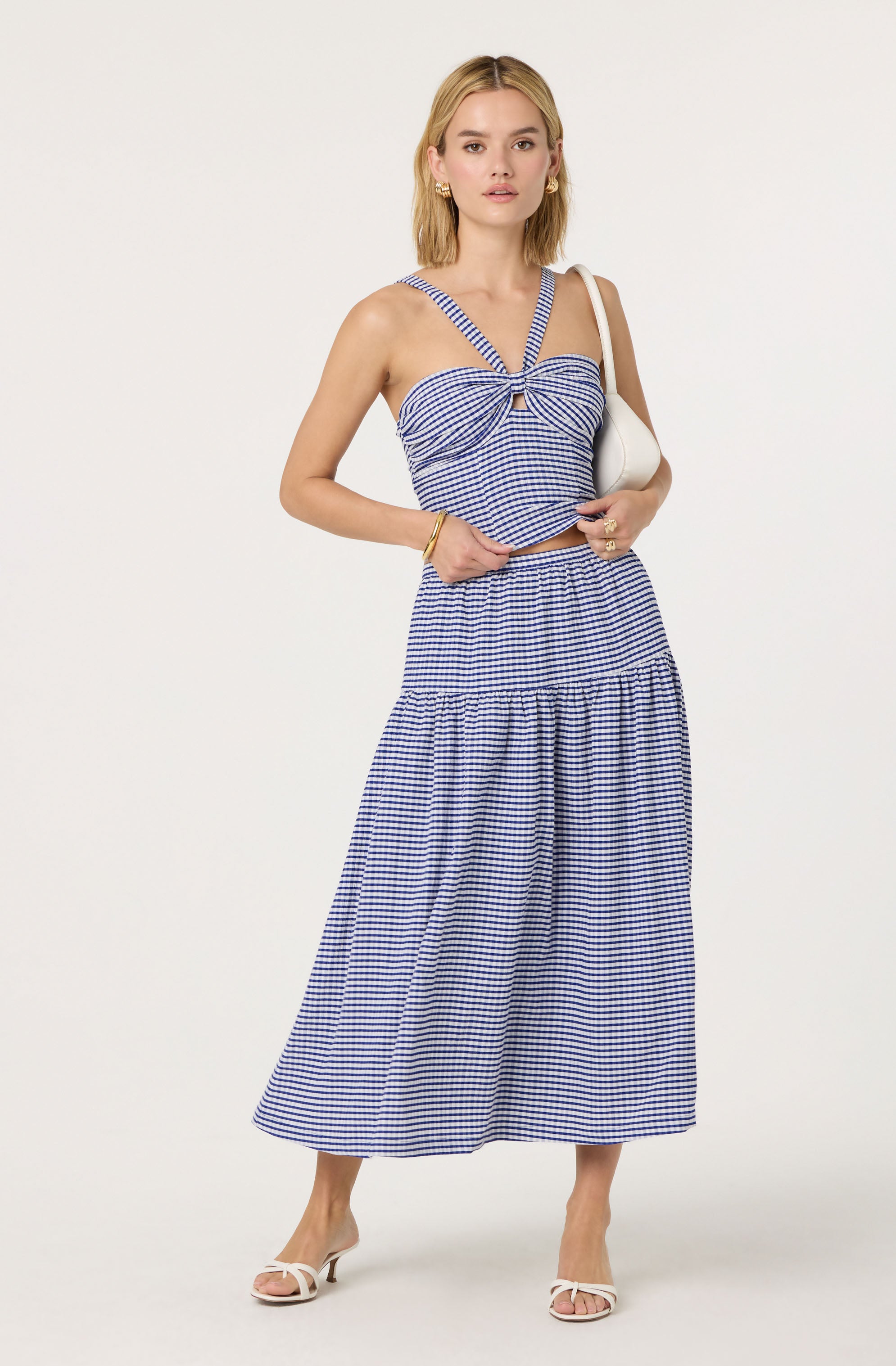 Gingham Sweetheart Crop Top