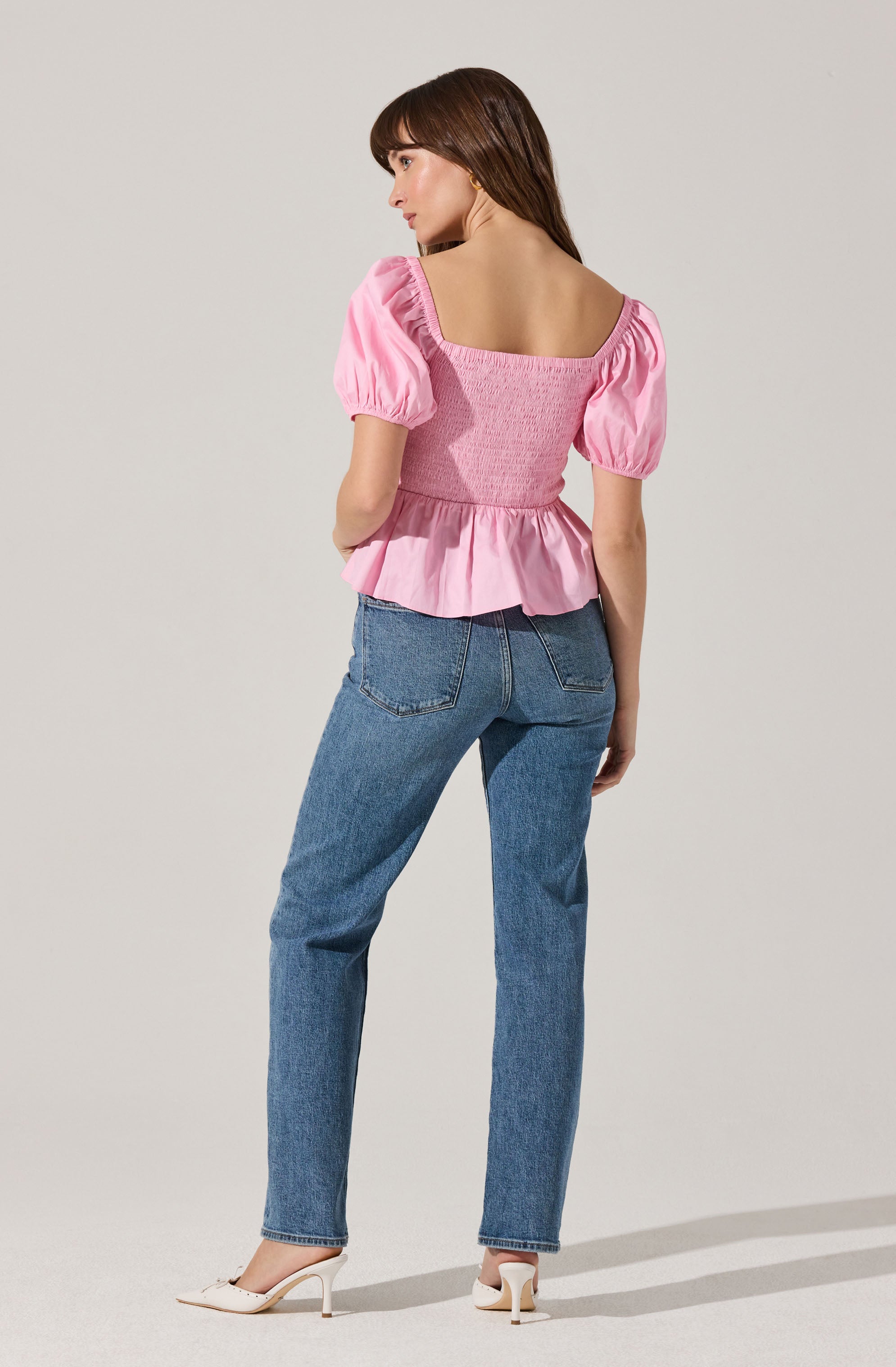 Bow Front Peplum Top