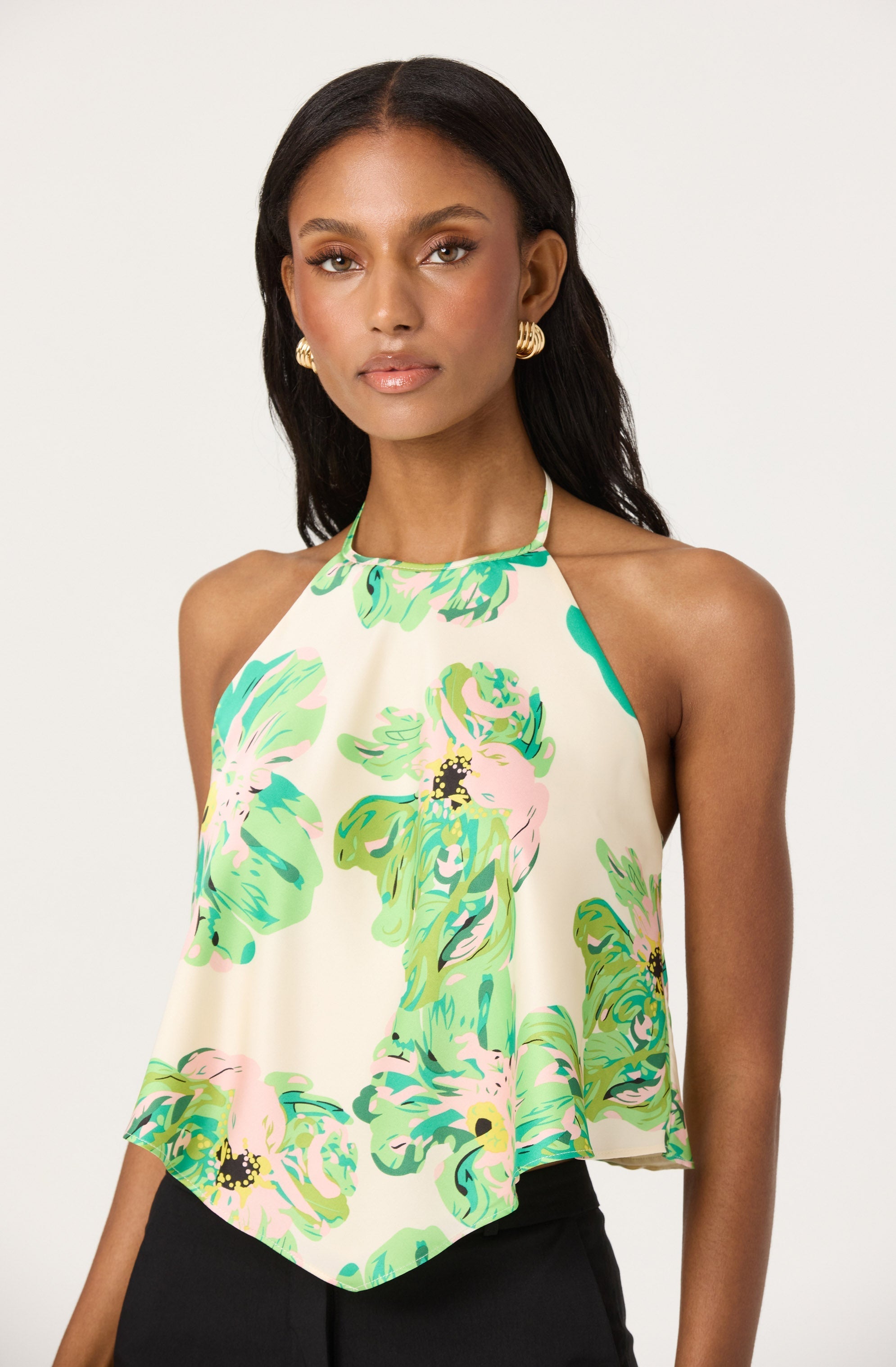 Satin Halter Neck Top