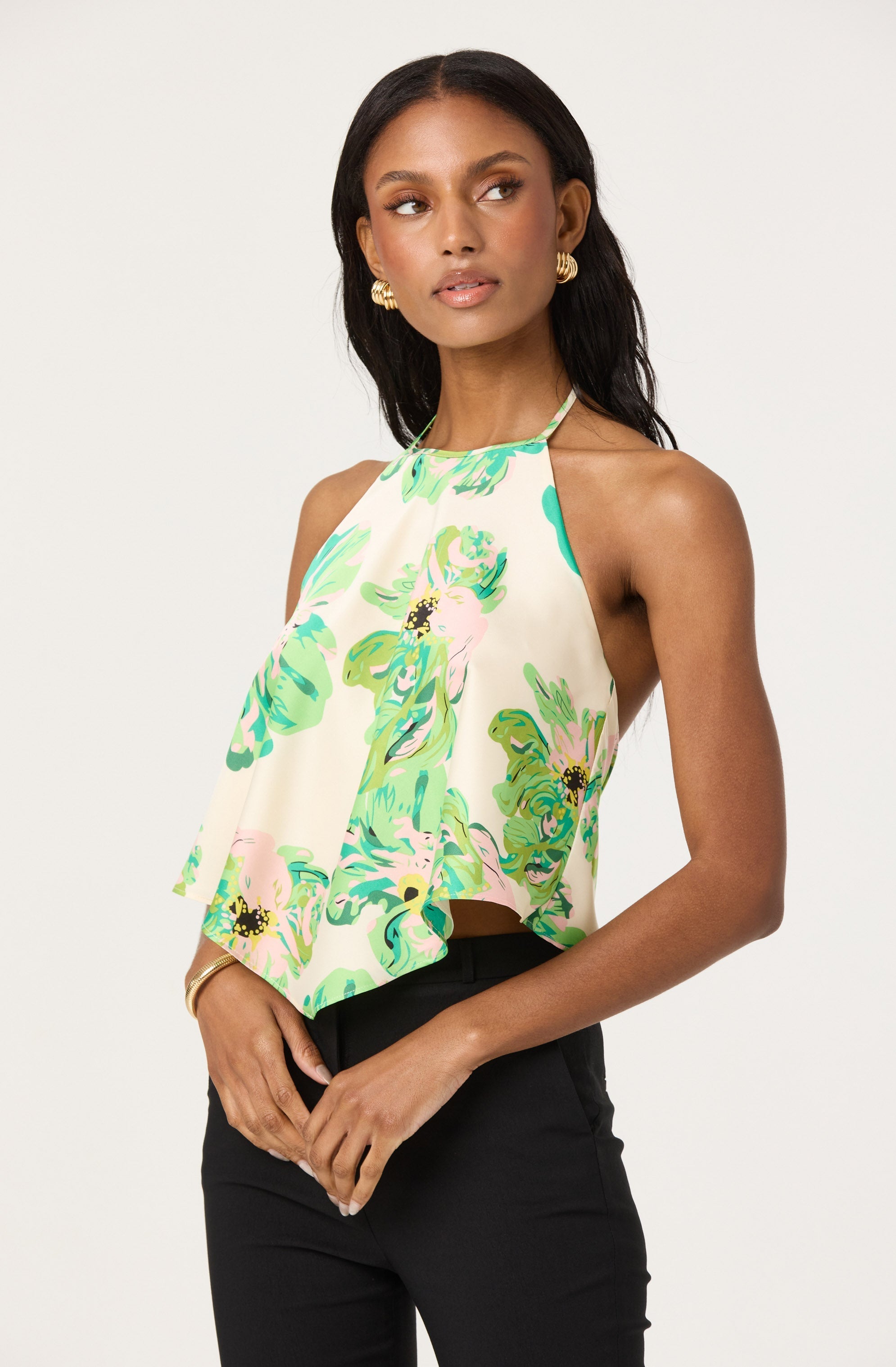 Satin Halter Neck Top