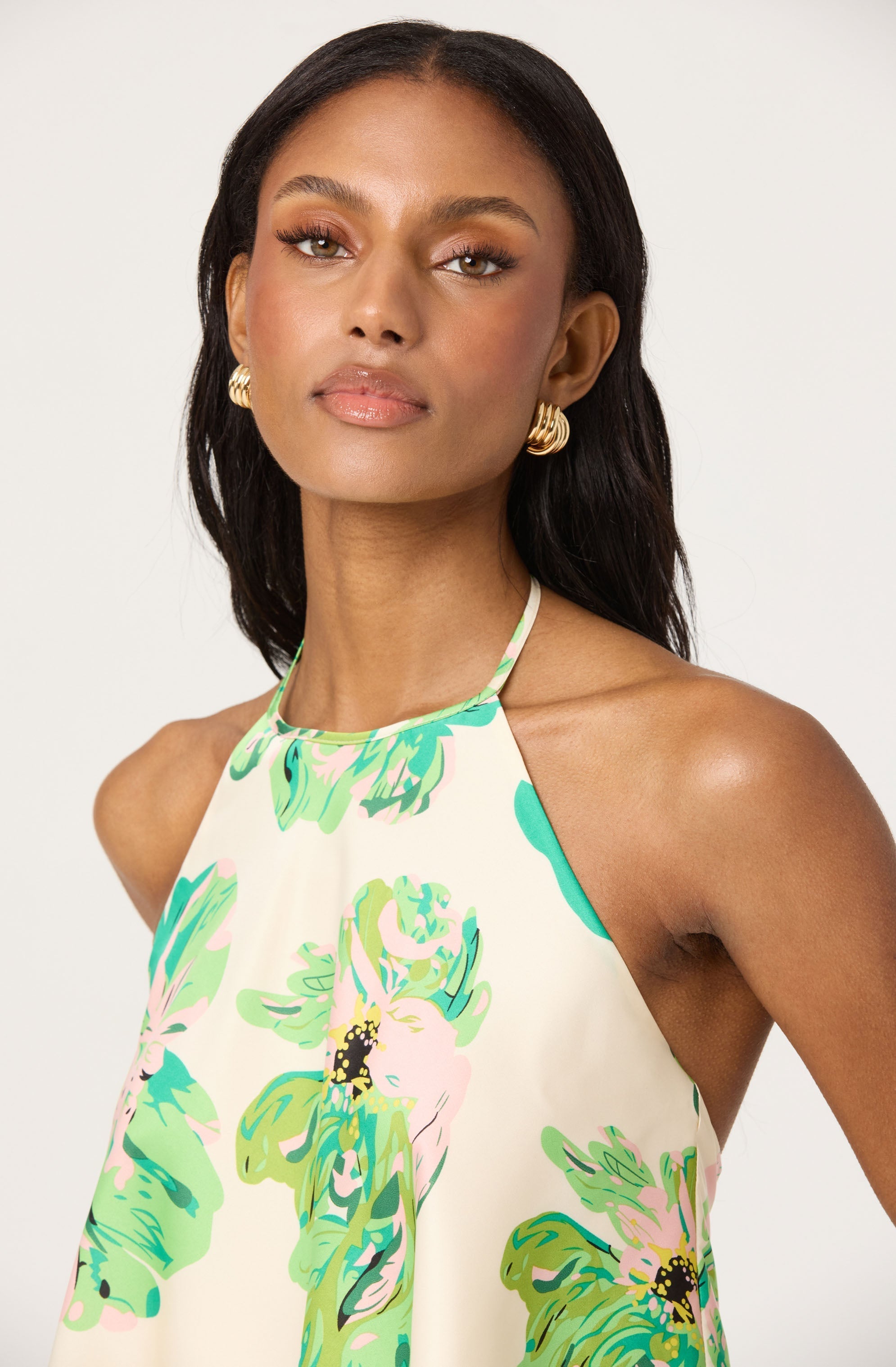 Satin Halter Neck Top