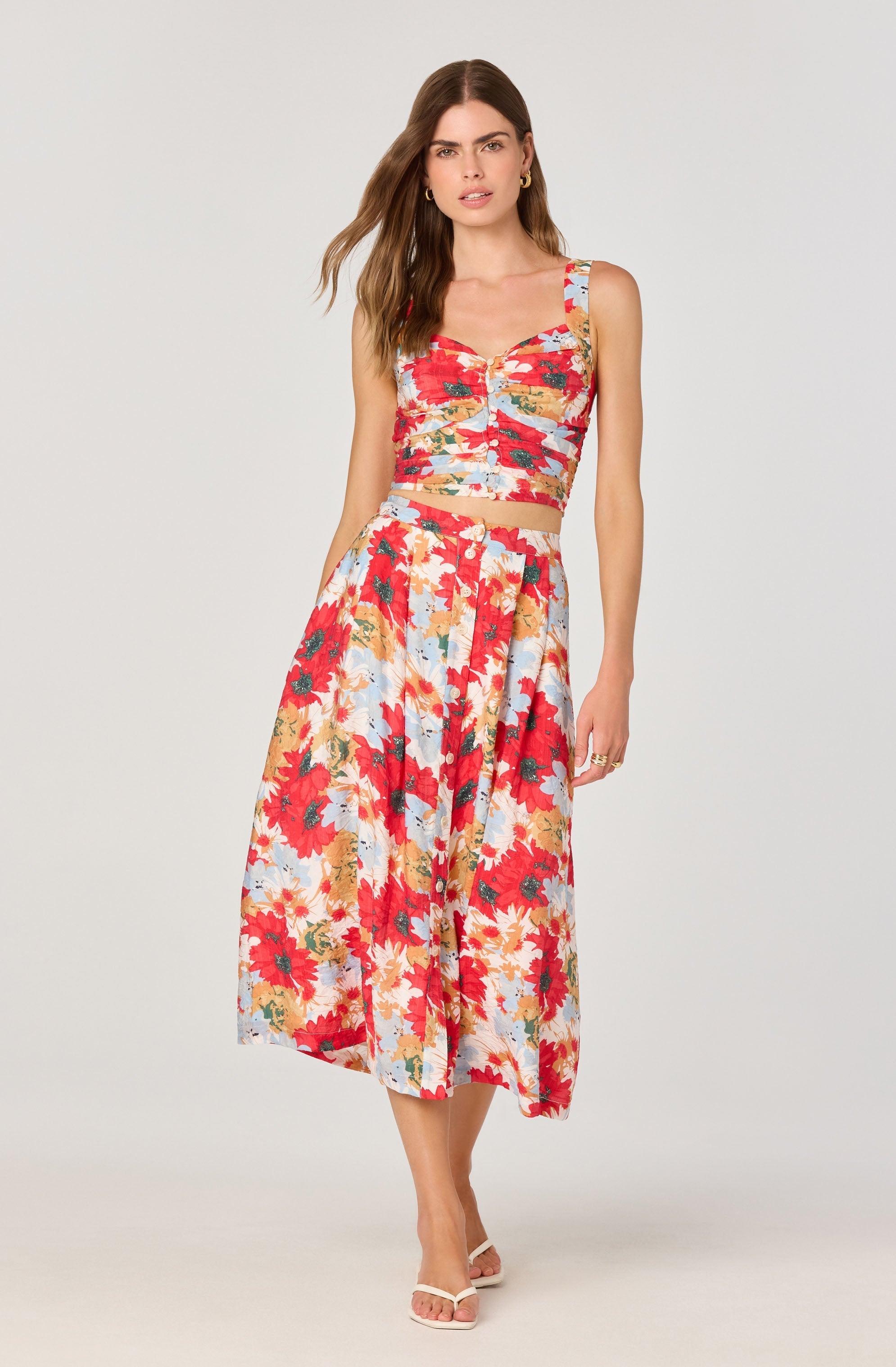 Ruched Bustier Crop Top