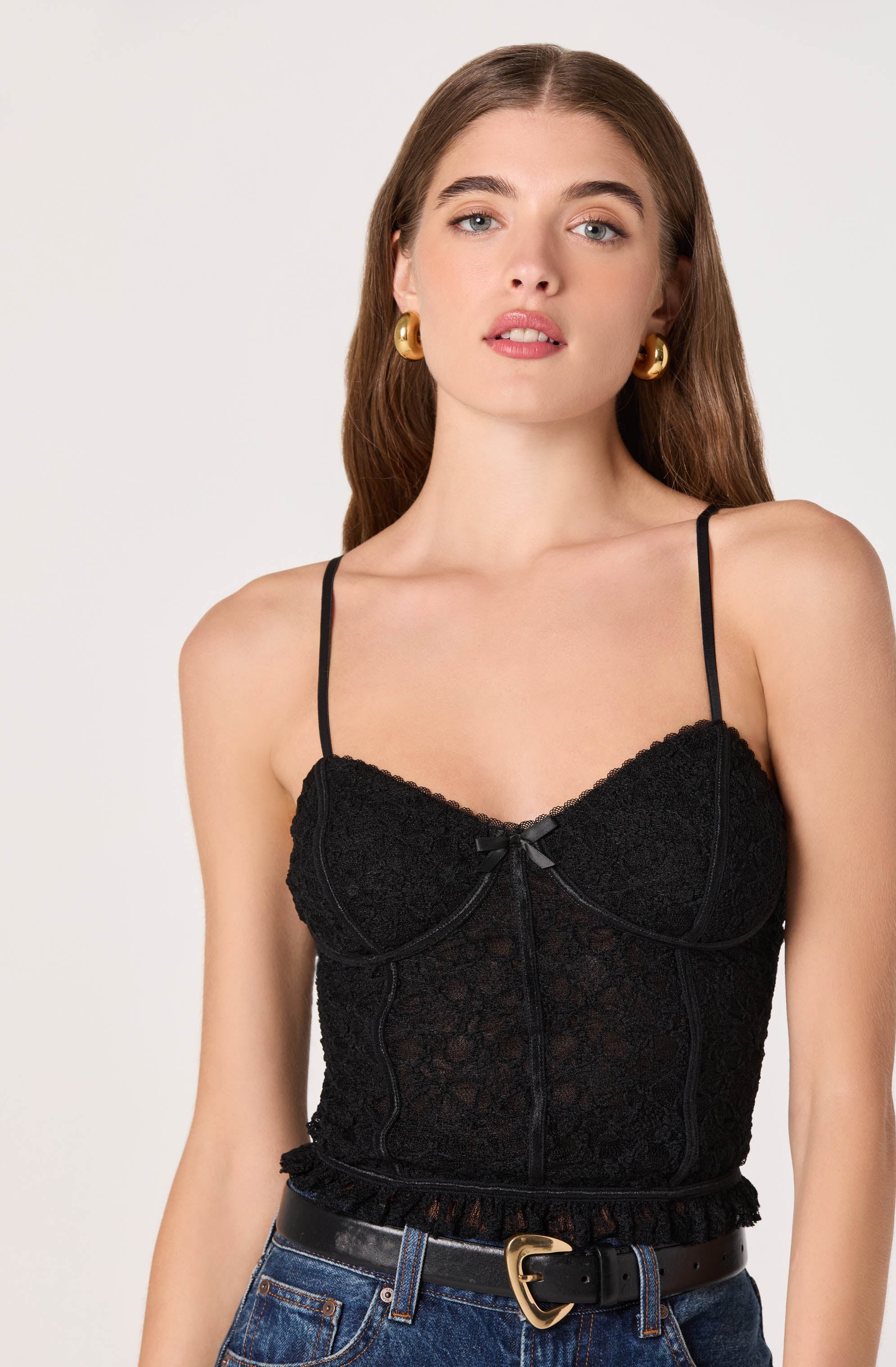 Lace Sweetheart Bustier Top