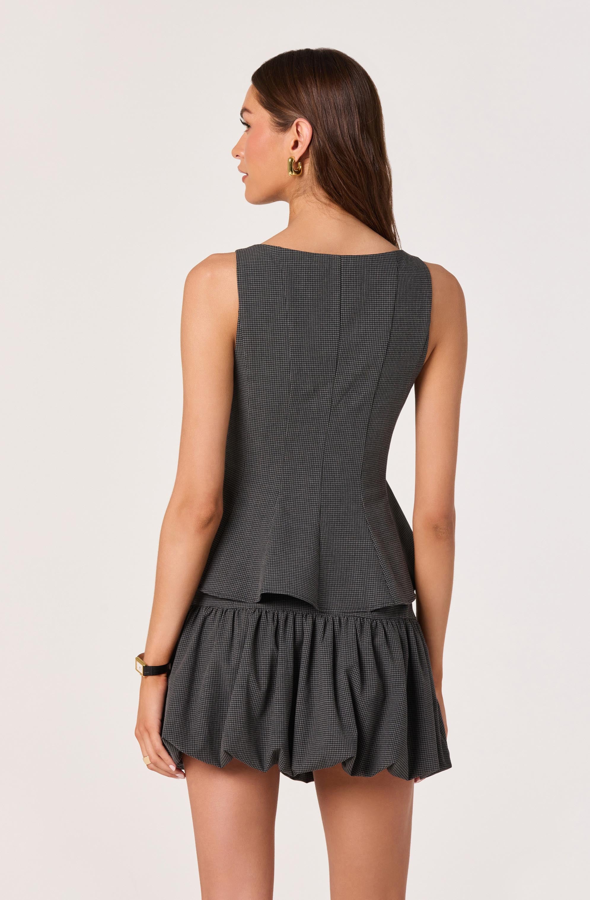 Boat Neck Peplum Top