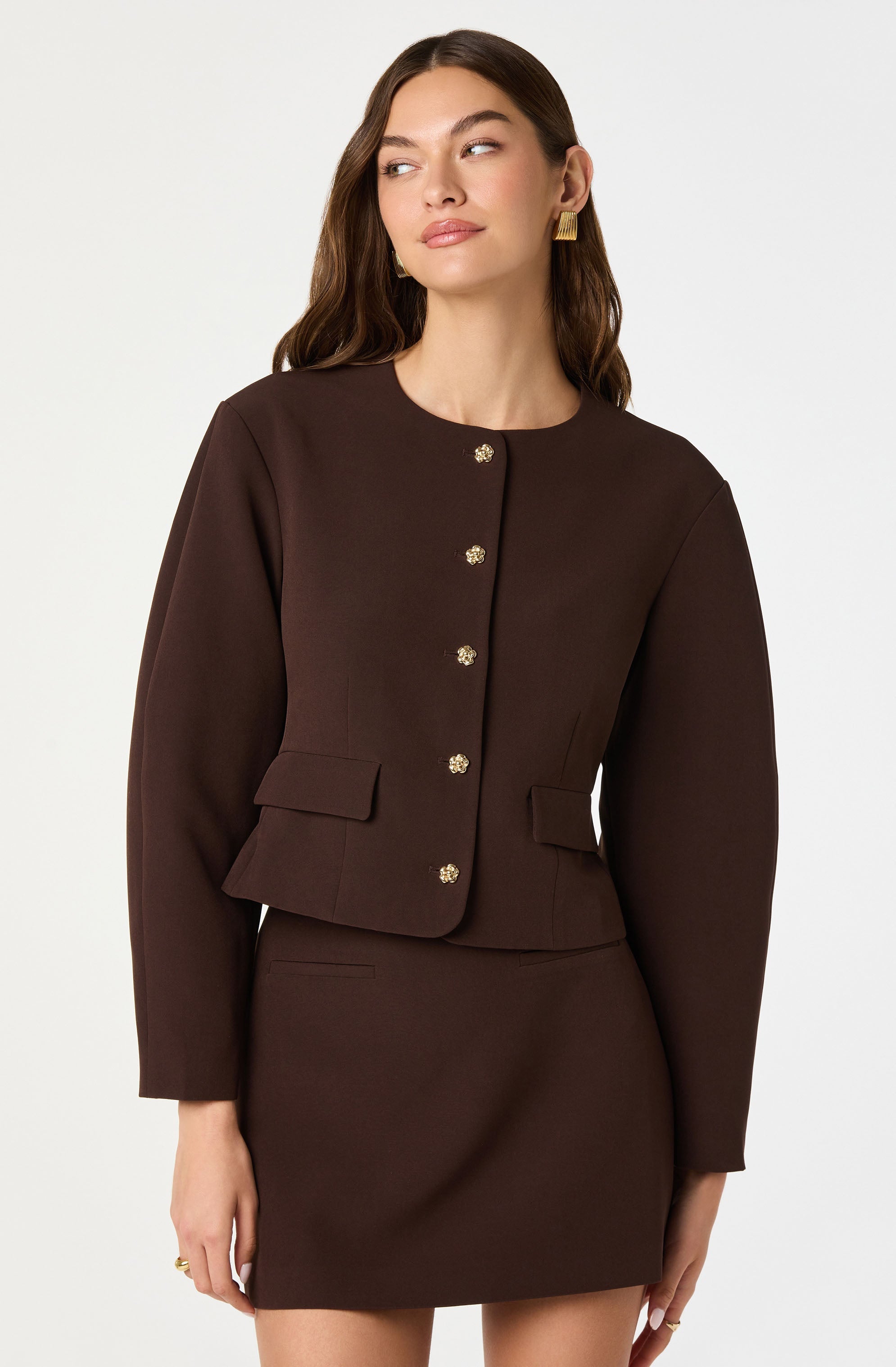 Collarless Tailored Blazer