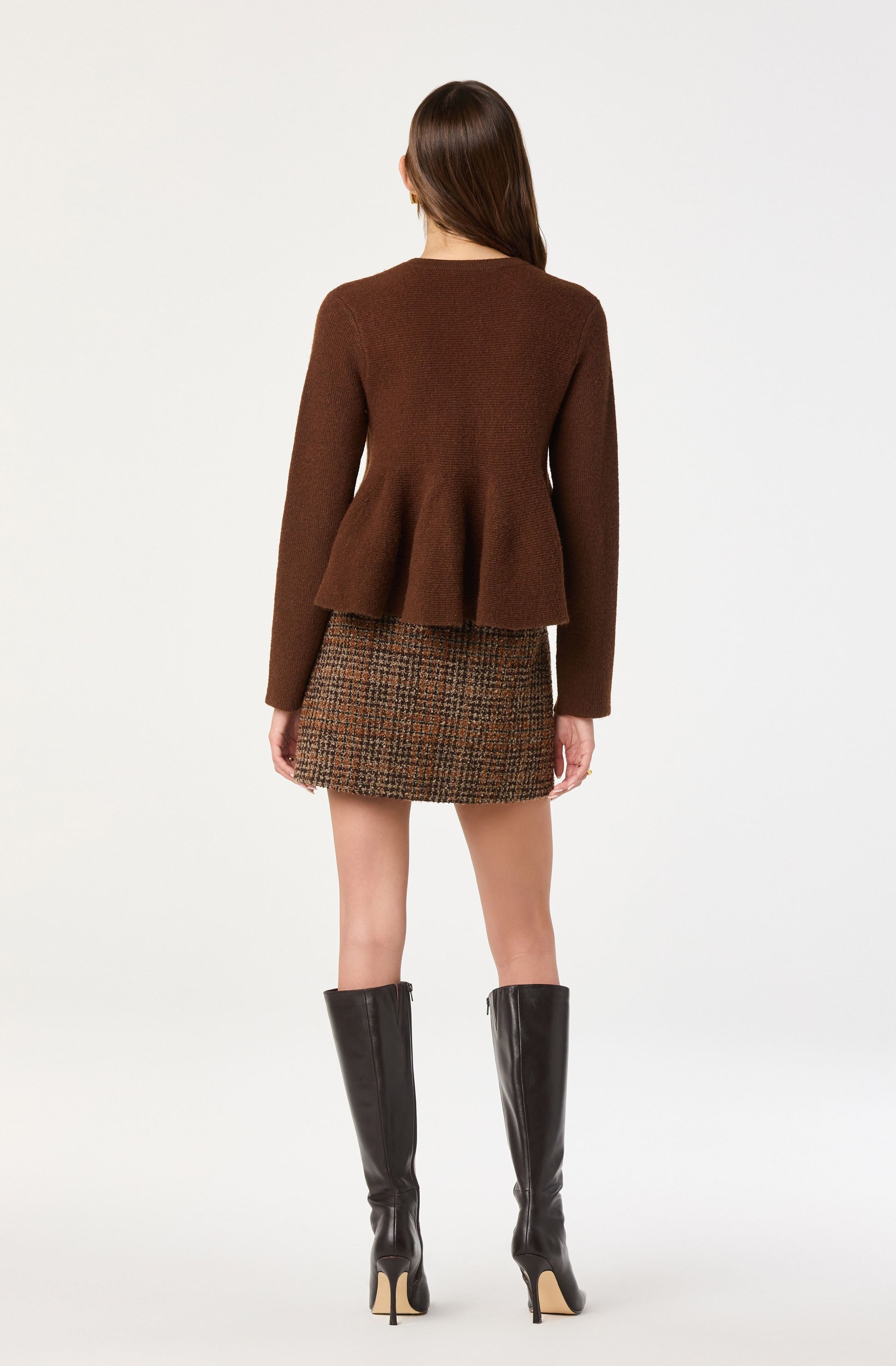 Swing Hem Peplum Cardigan