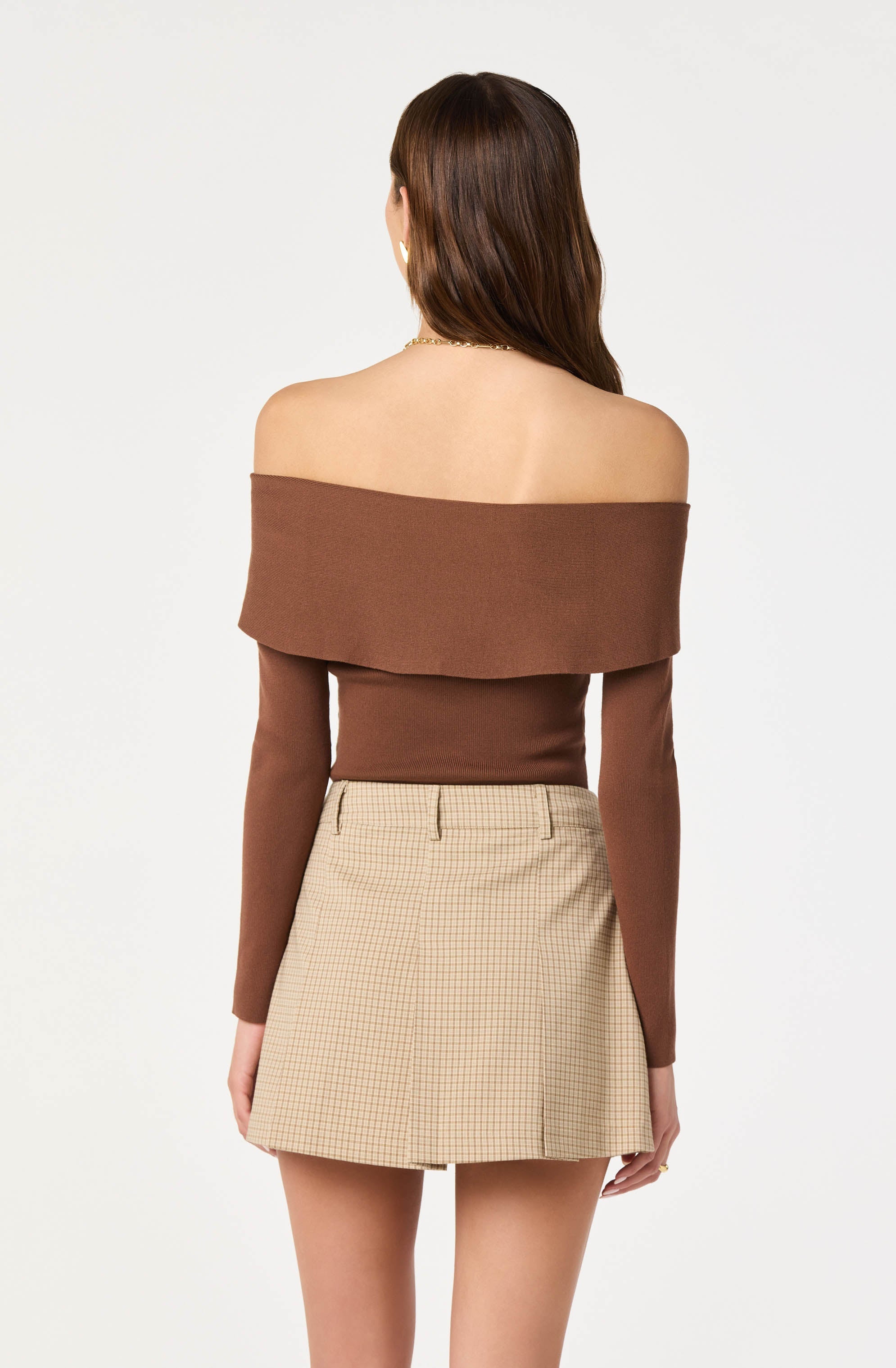 Ribbed Off Shoulder Long Sleeve Sweater