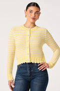 Karly Striped Open Knit Cardigan