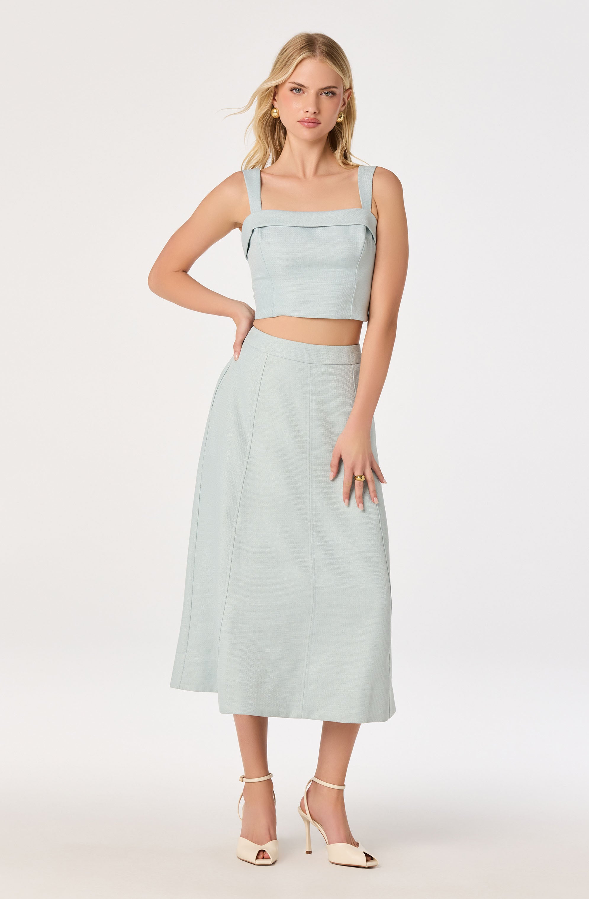 Kinslee Square Neck Cropped Top