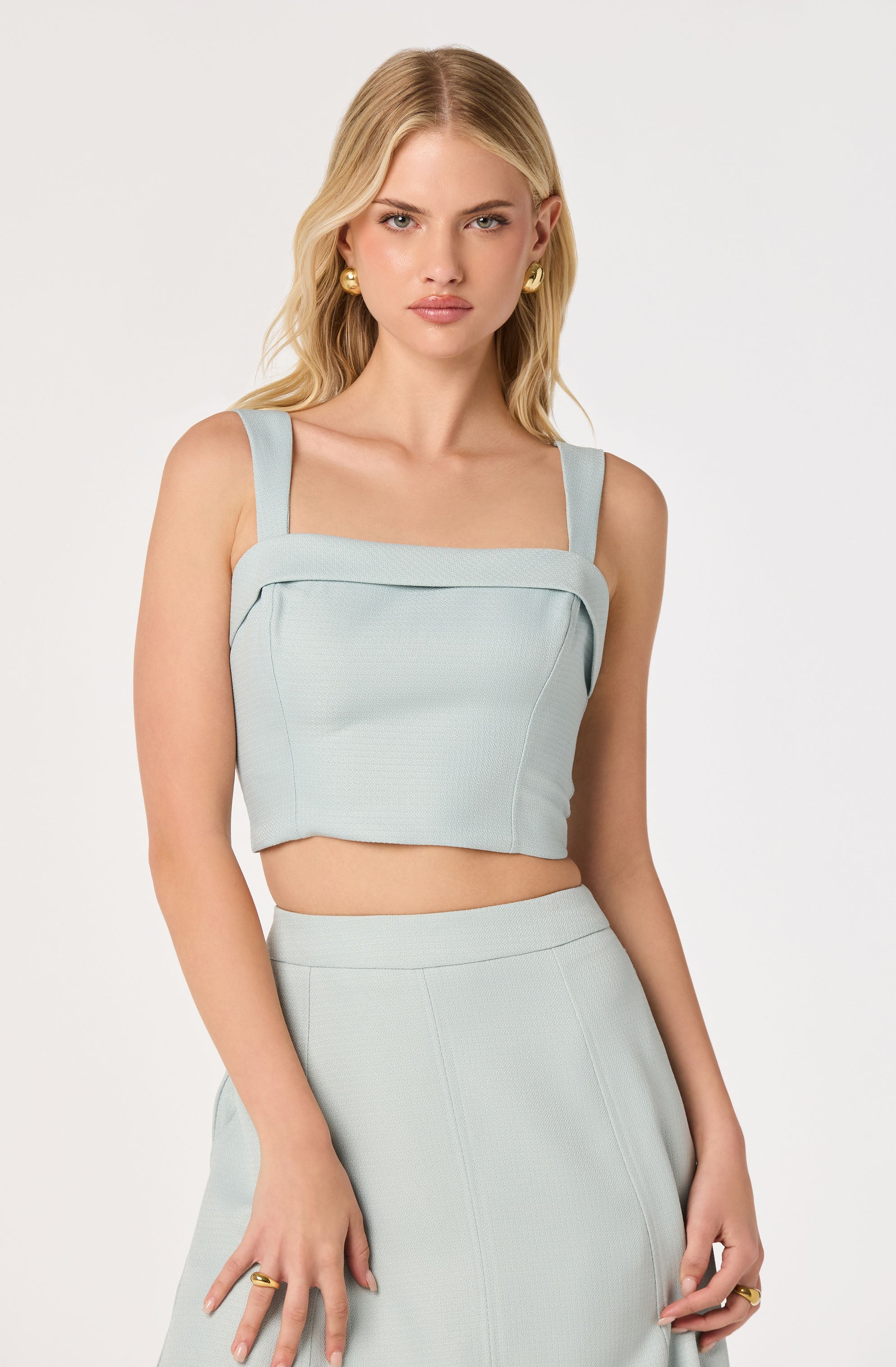 Kinslee Square Neck Cropped Top