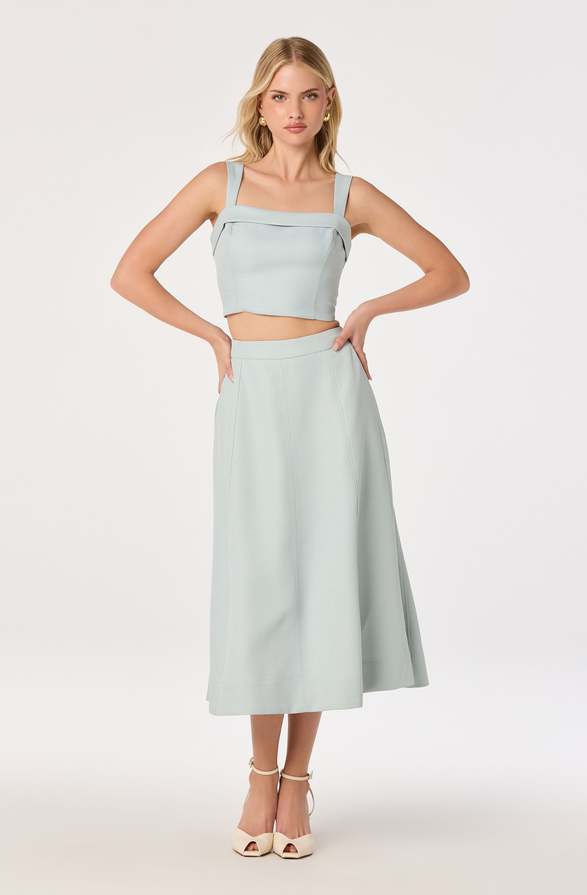 Kinslee Square Neck Cropped Top