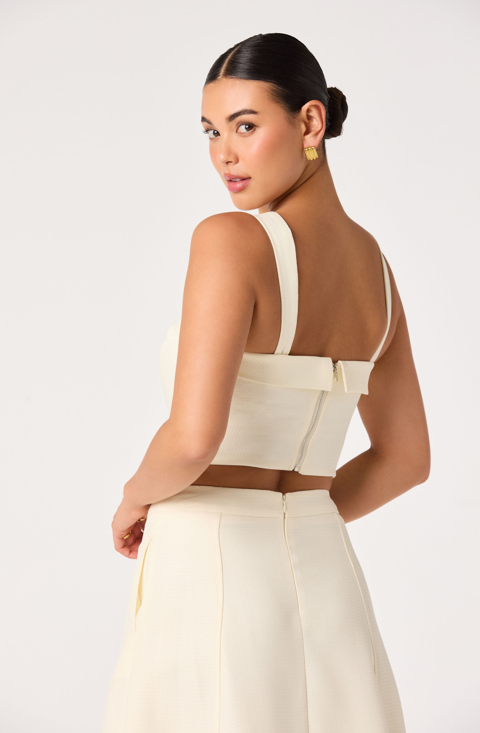 Kinslee Square Neck Cropped Top